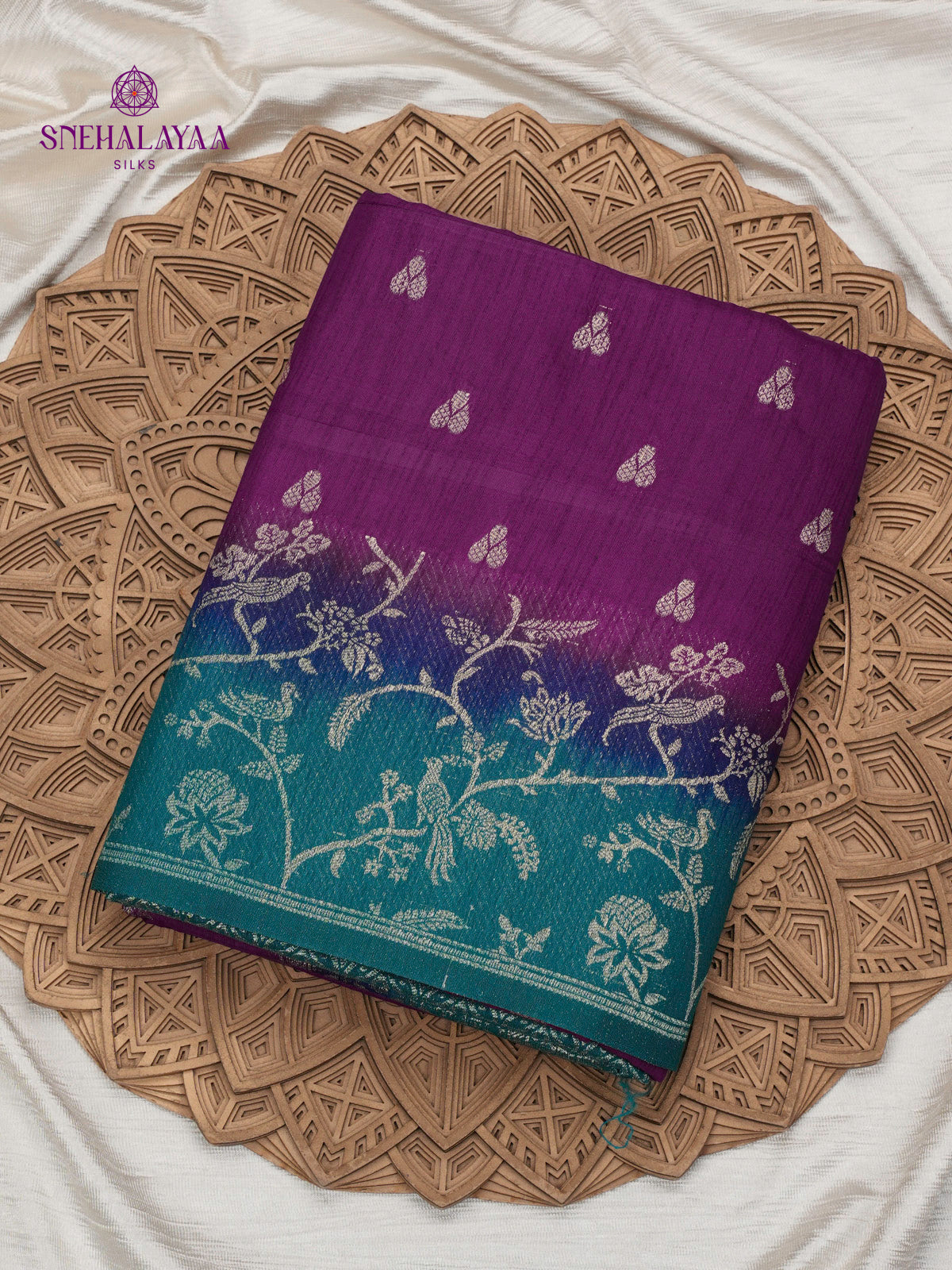Purple Banaras Dola Silk Saree