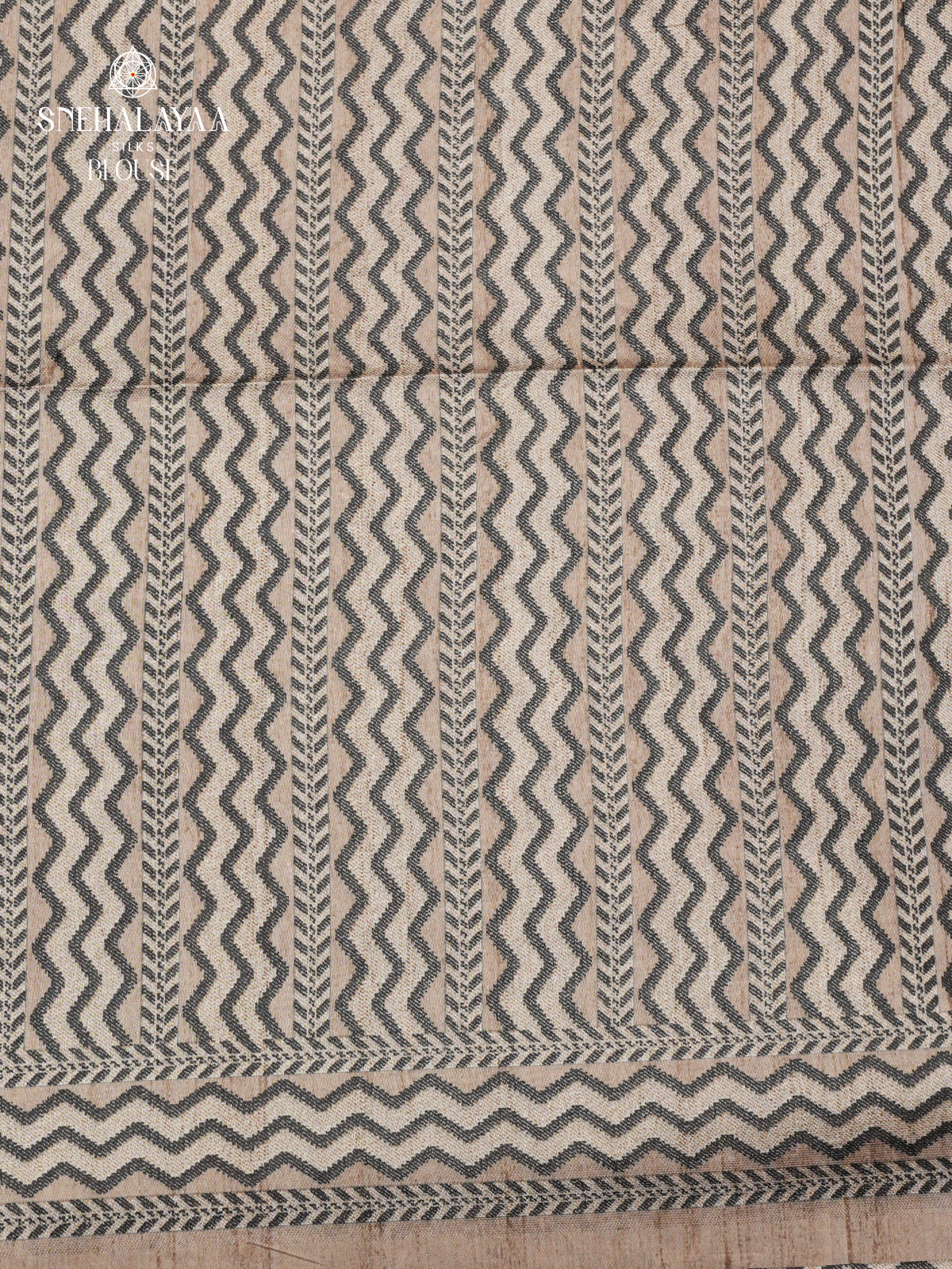 Grey Tussar Embroidery Saree