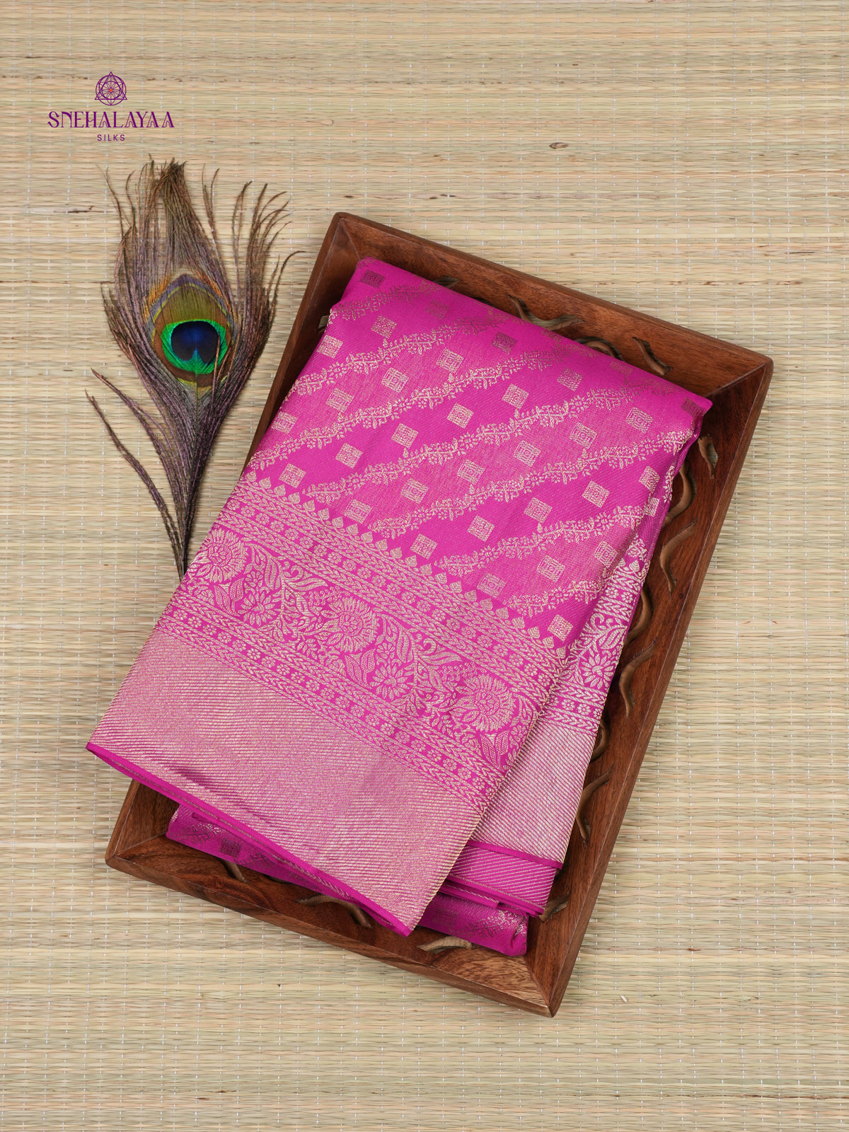 Magenta Pink Kanjivaram Silk Saree