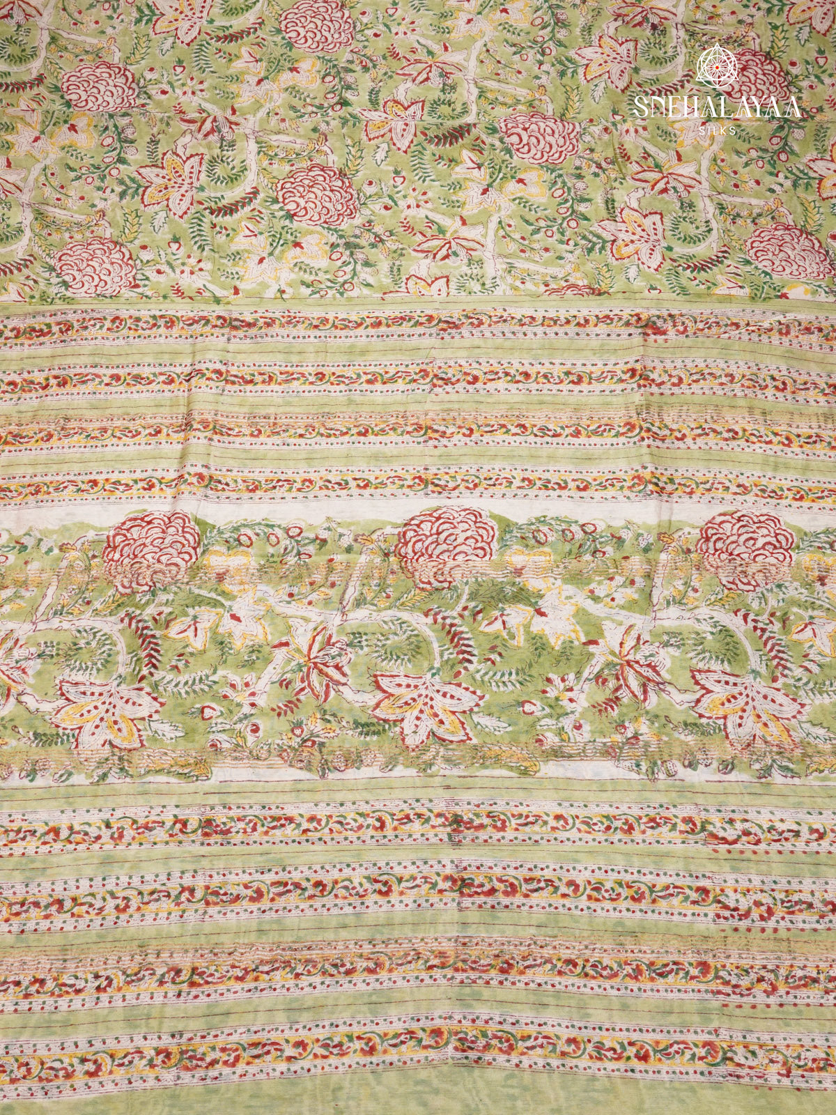 Olive Green Chanderi Saree