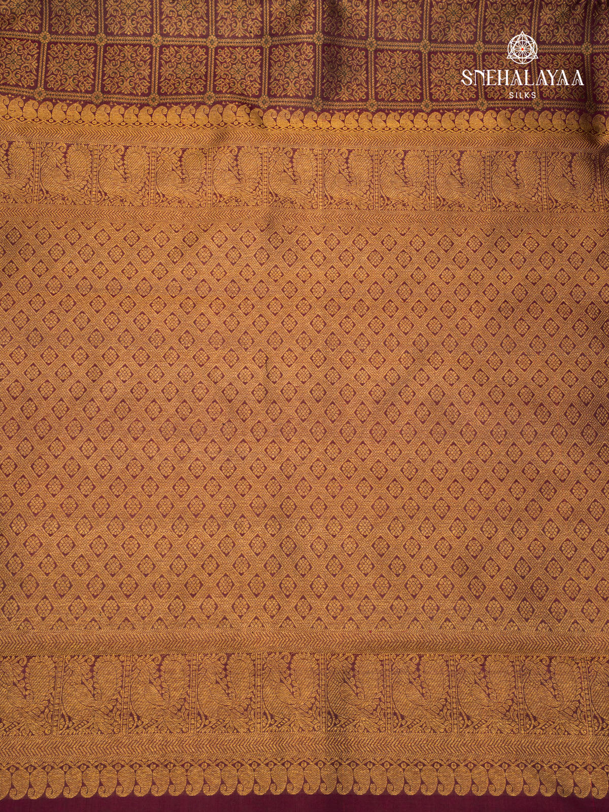 Burgundy Kanjivaram Silk Saree