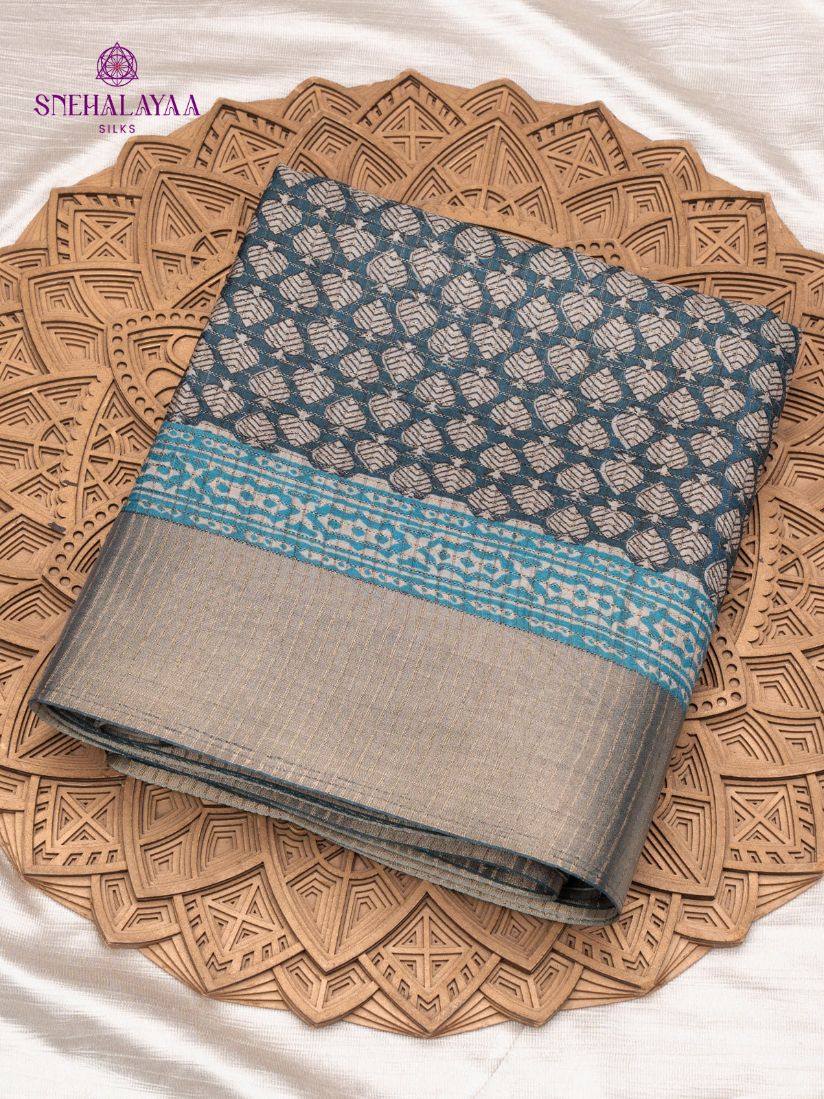 Burgundy Tussar Saree