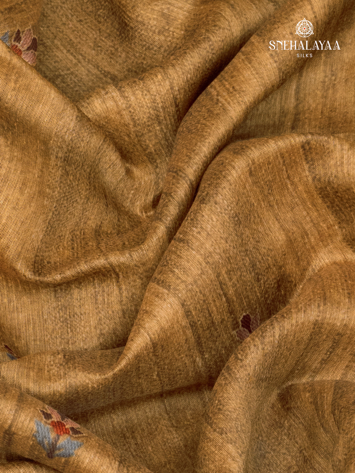 Brown Linen Saree