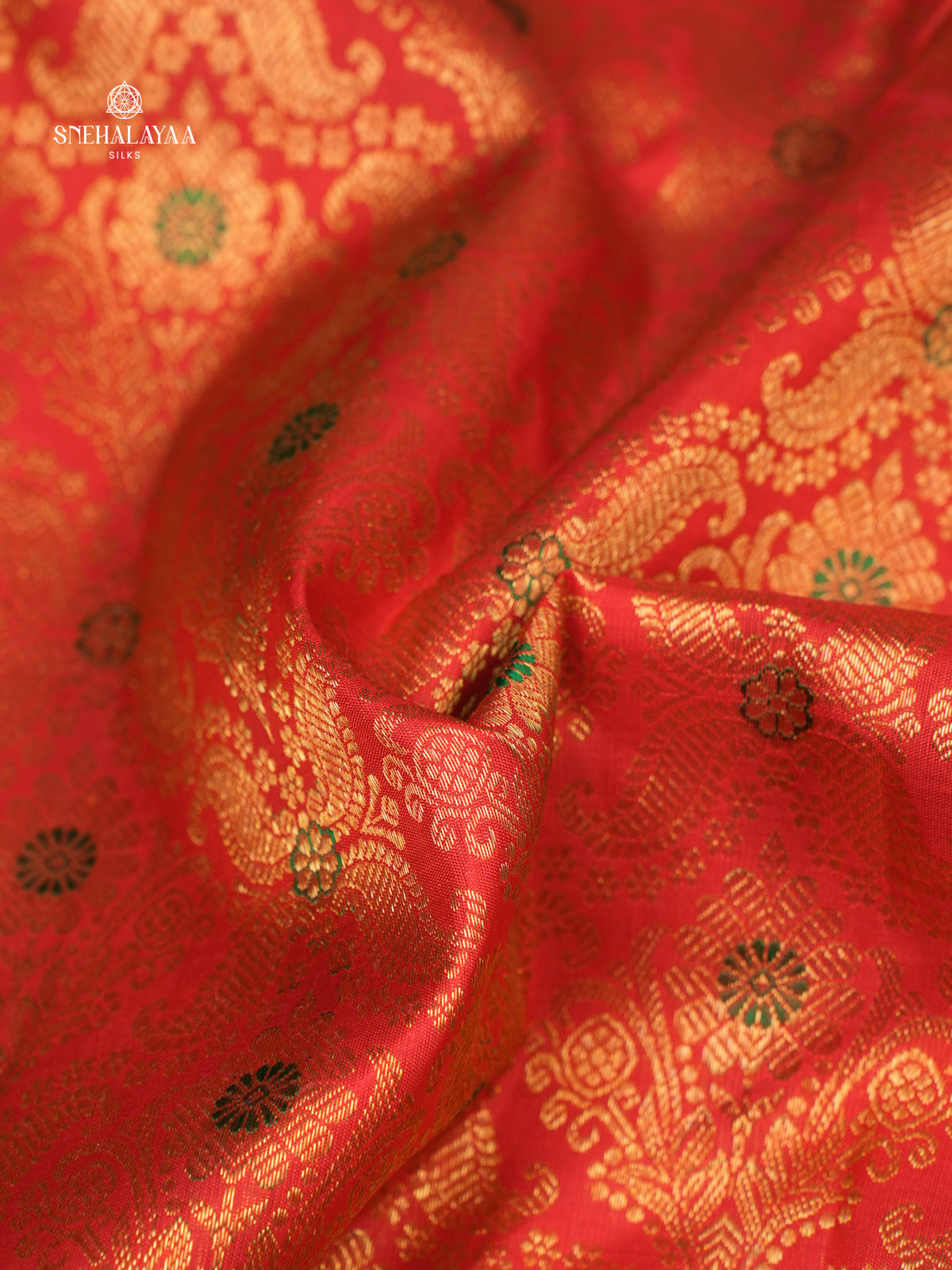 Red Kanjivaram silk saree
