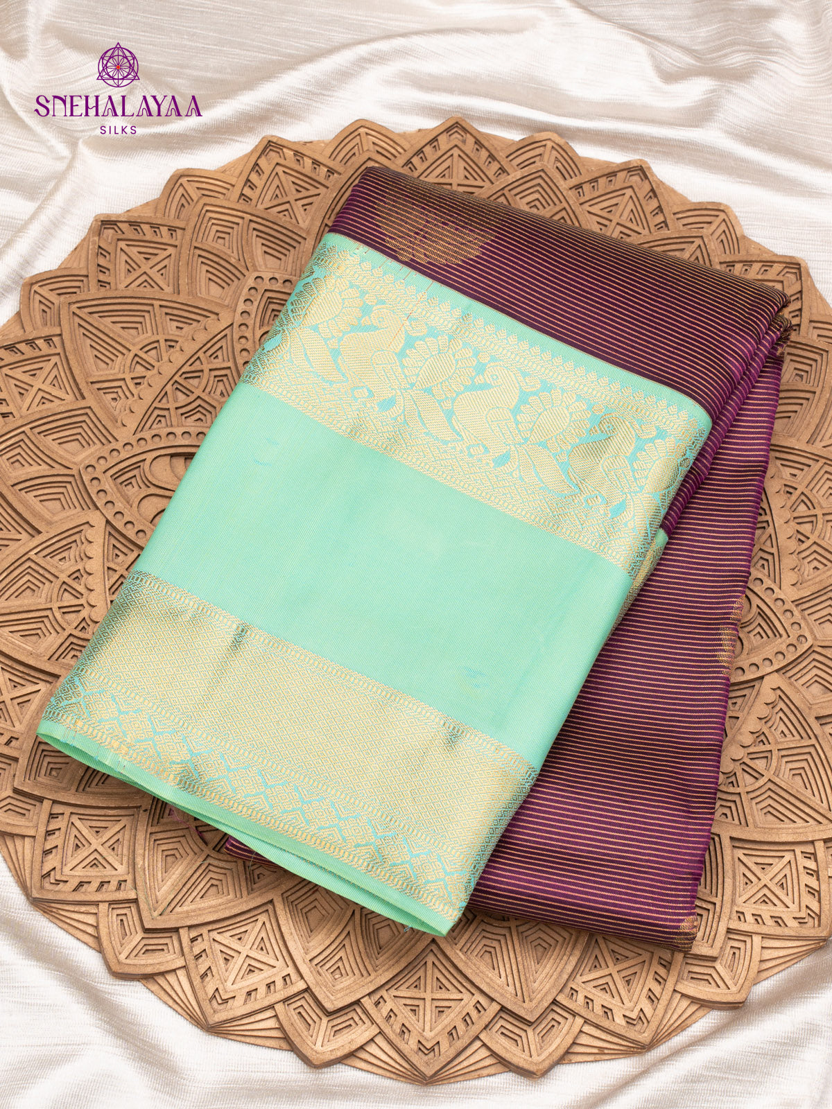 Burgundy Kanjivaram Silk Saree
