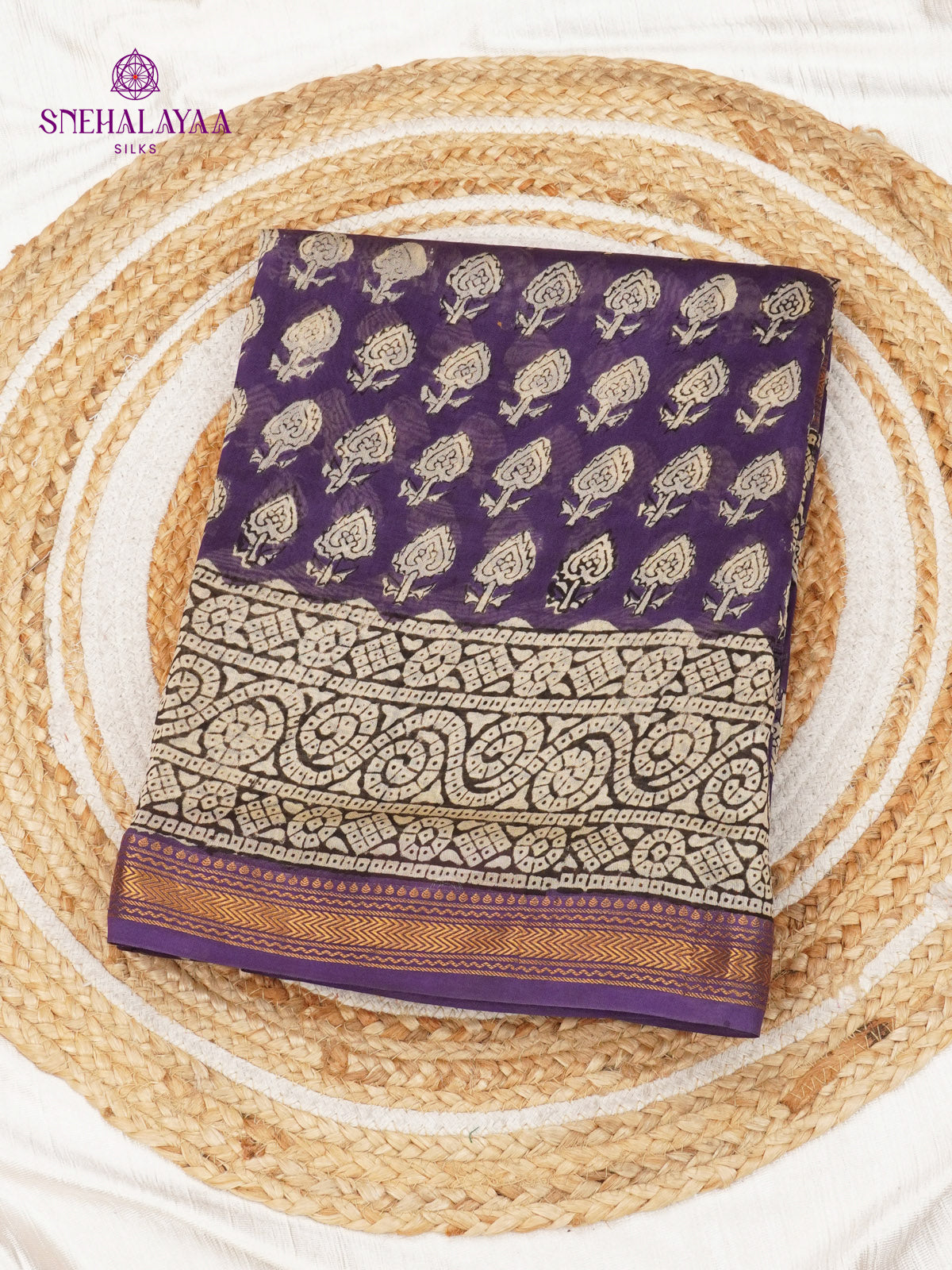 Lavender Chanderi Saree