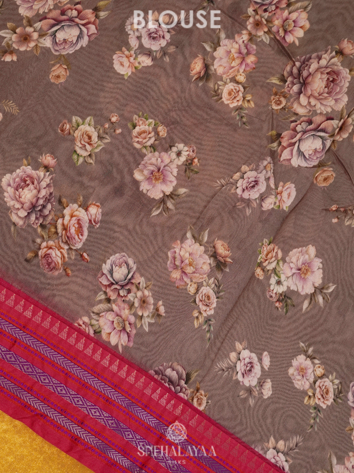 Taupe Chanderi Saree