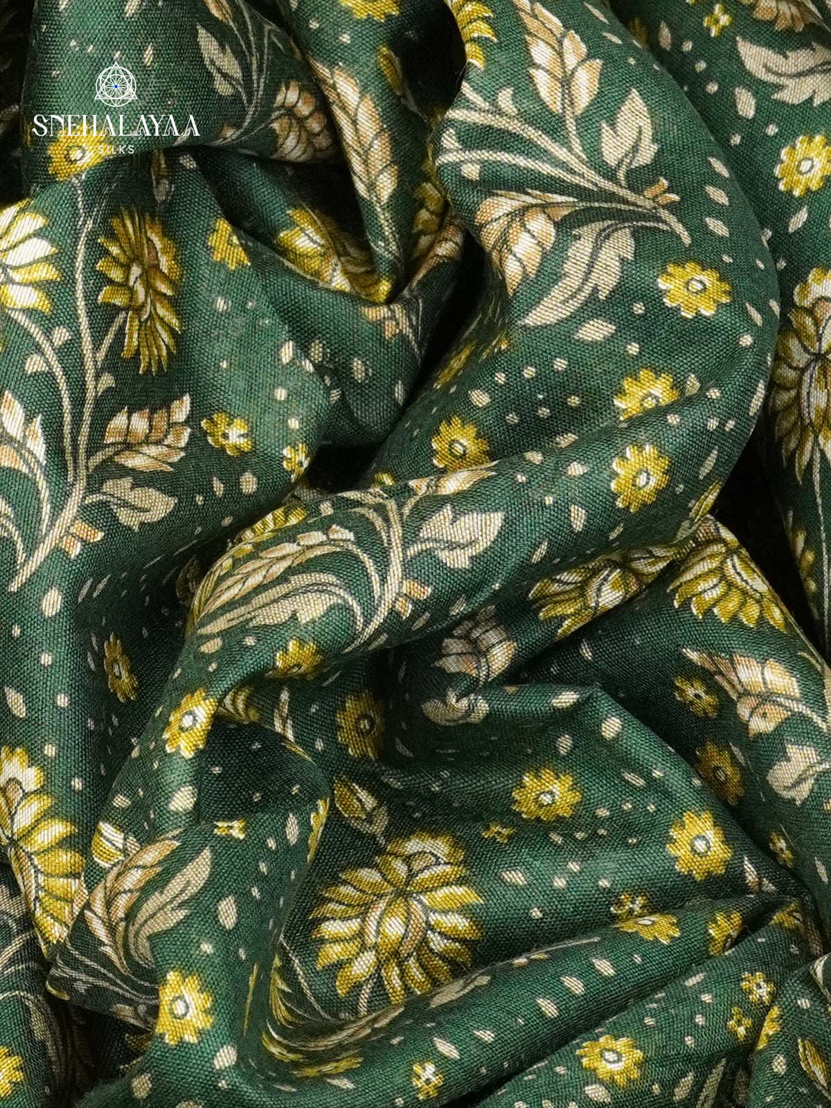 Emerald Bamboo Silk Saree