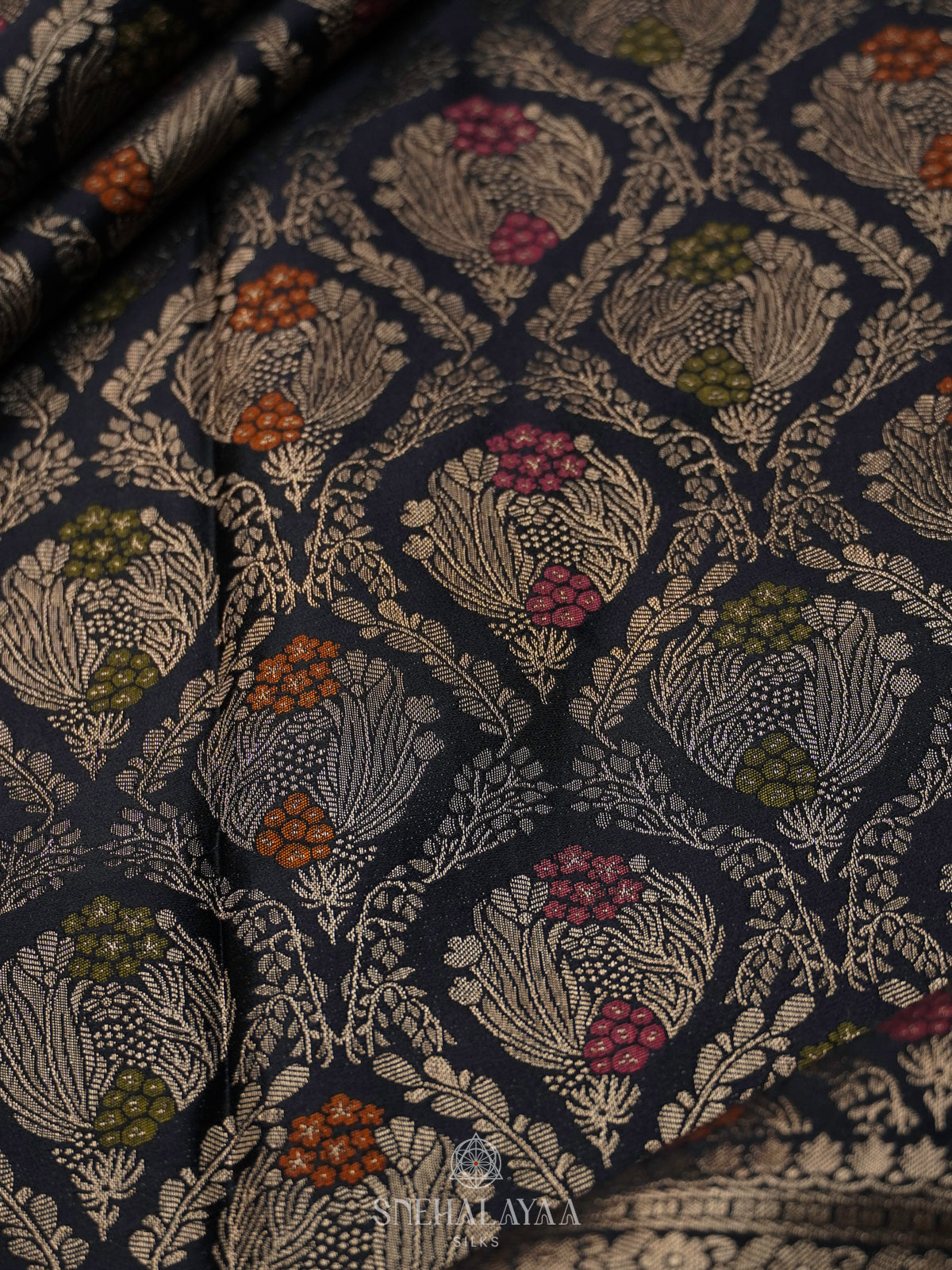 Black Banaras Silk Saree