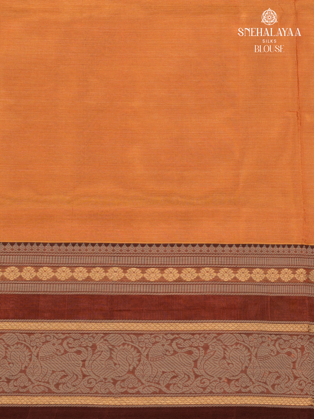 Orange Tissue Silk Cotton Saree