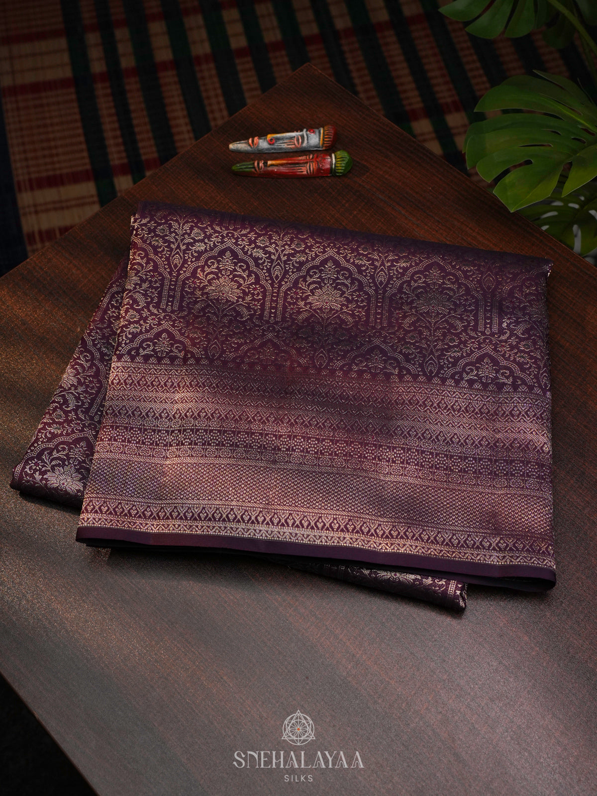 Purple Kanjivaram Silk Saree