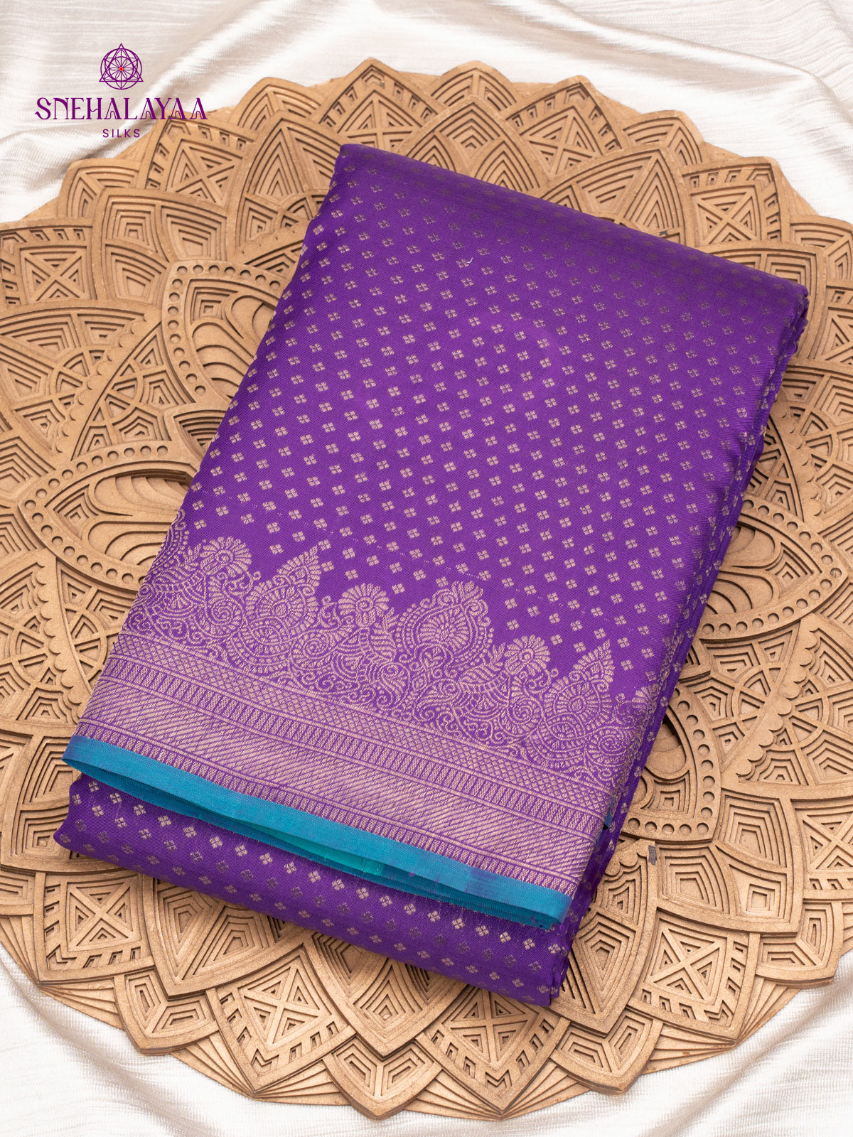 Violet Kanjivaram Silk Saree