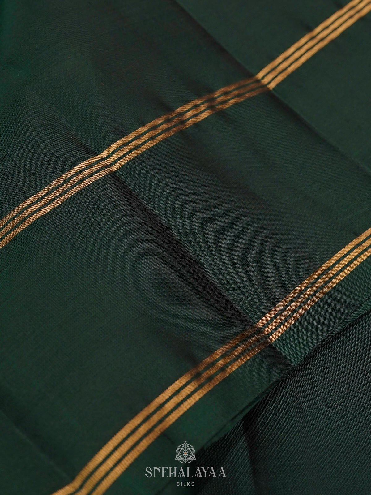 Forest Green Soft Silk Saree
