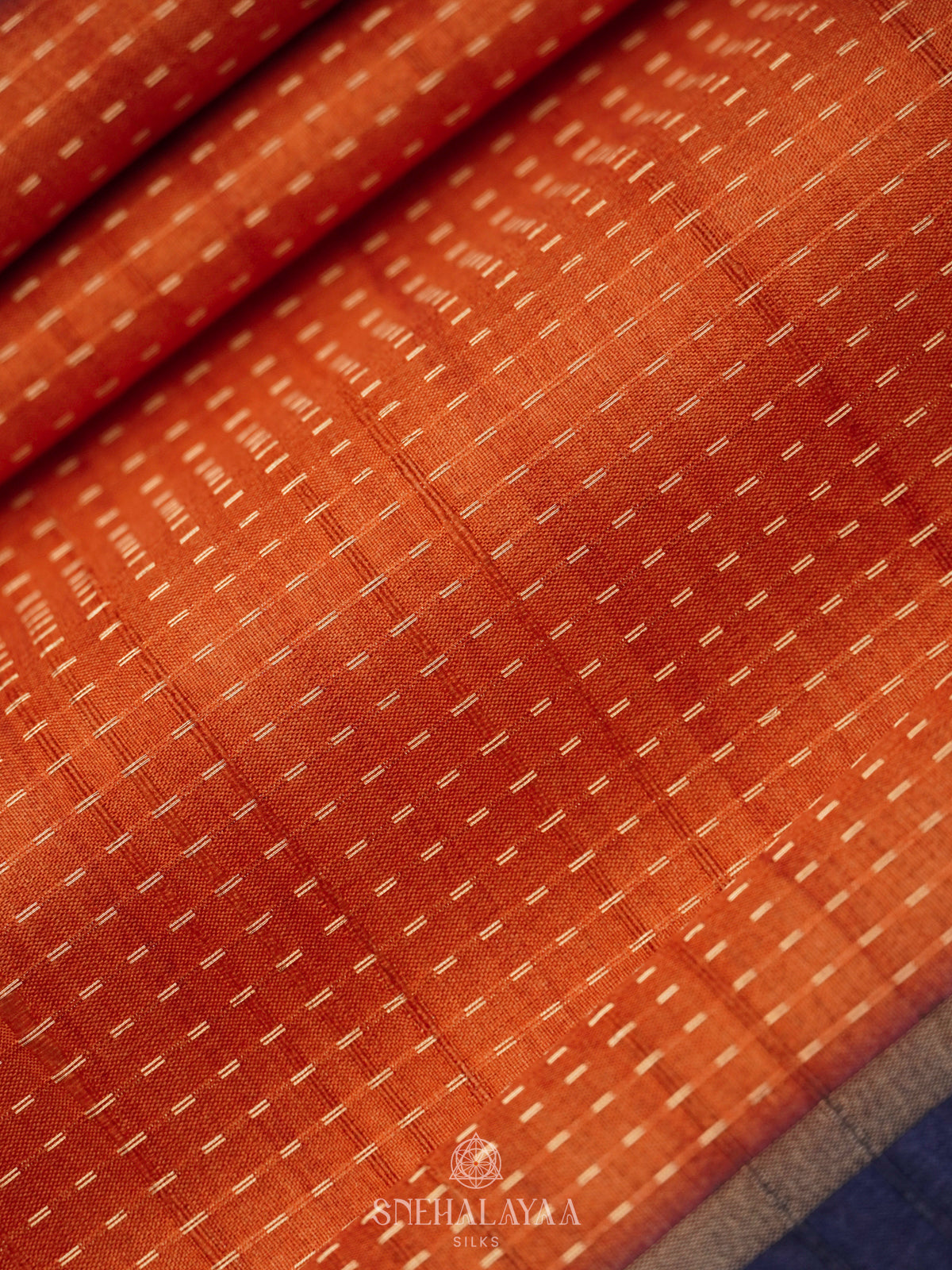 Orange Tussar Saree