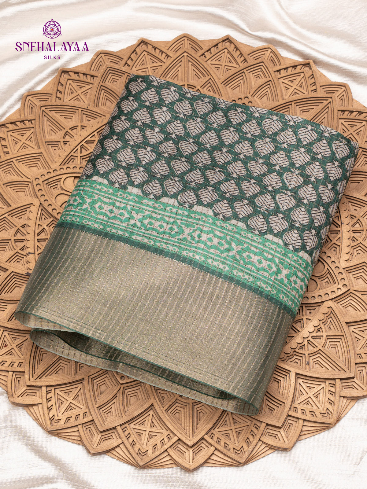 Burgundy Tussar Saree