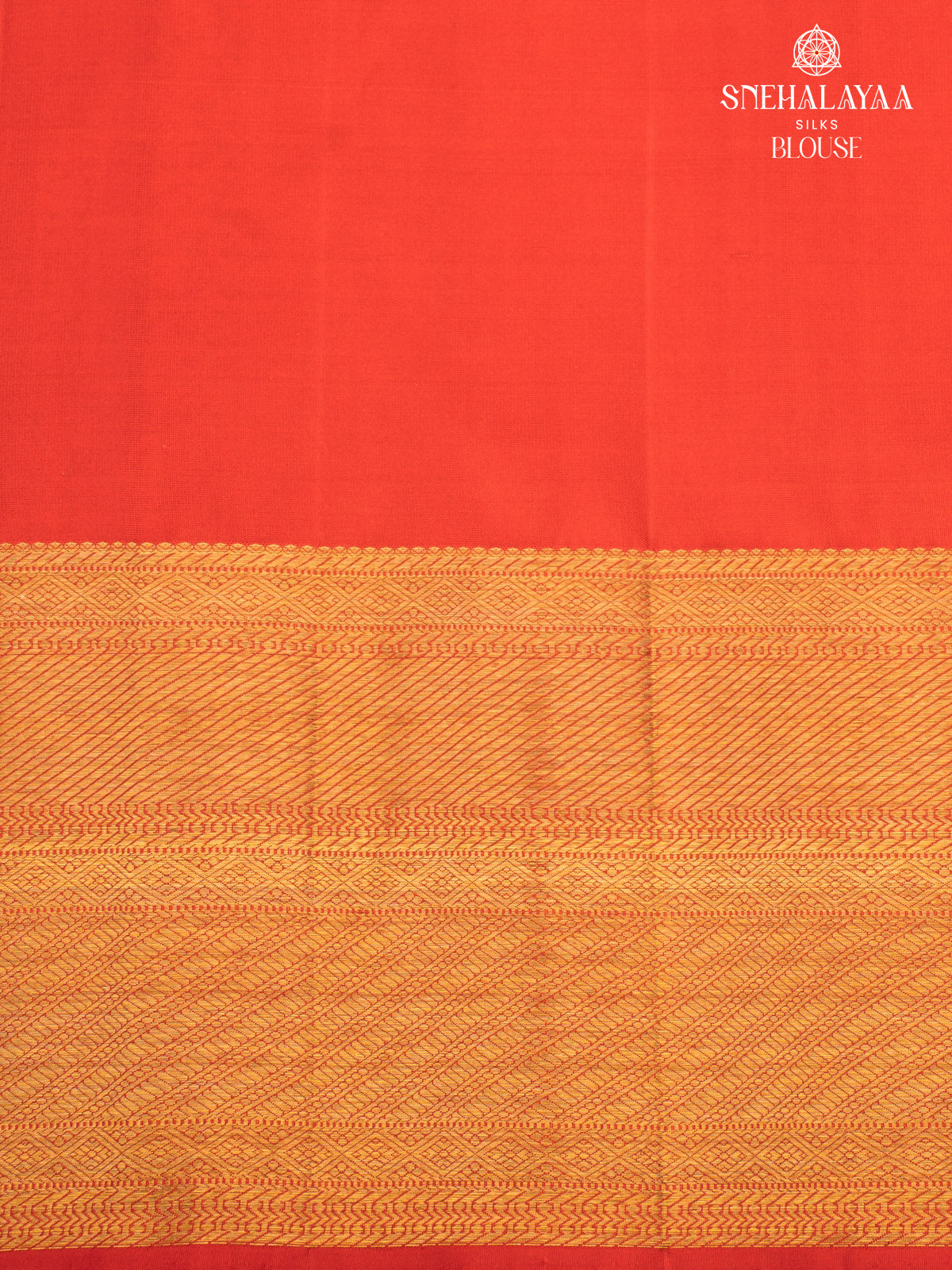 Rust Orange Kanjivaram Silk Saree