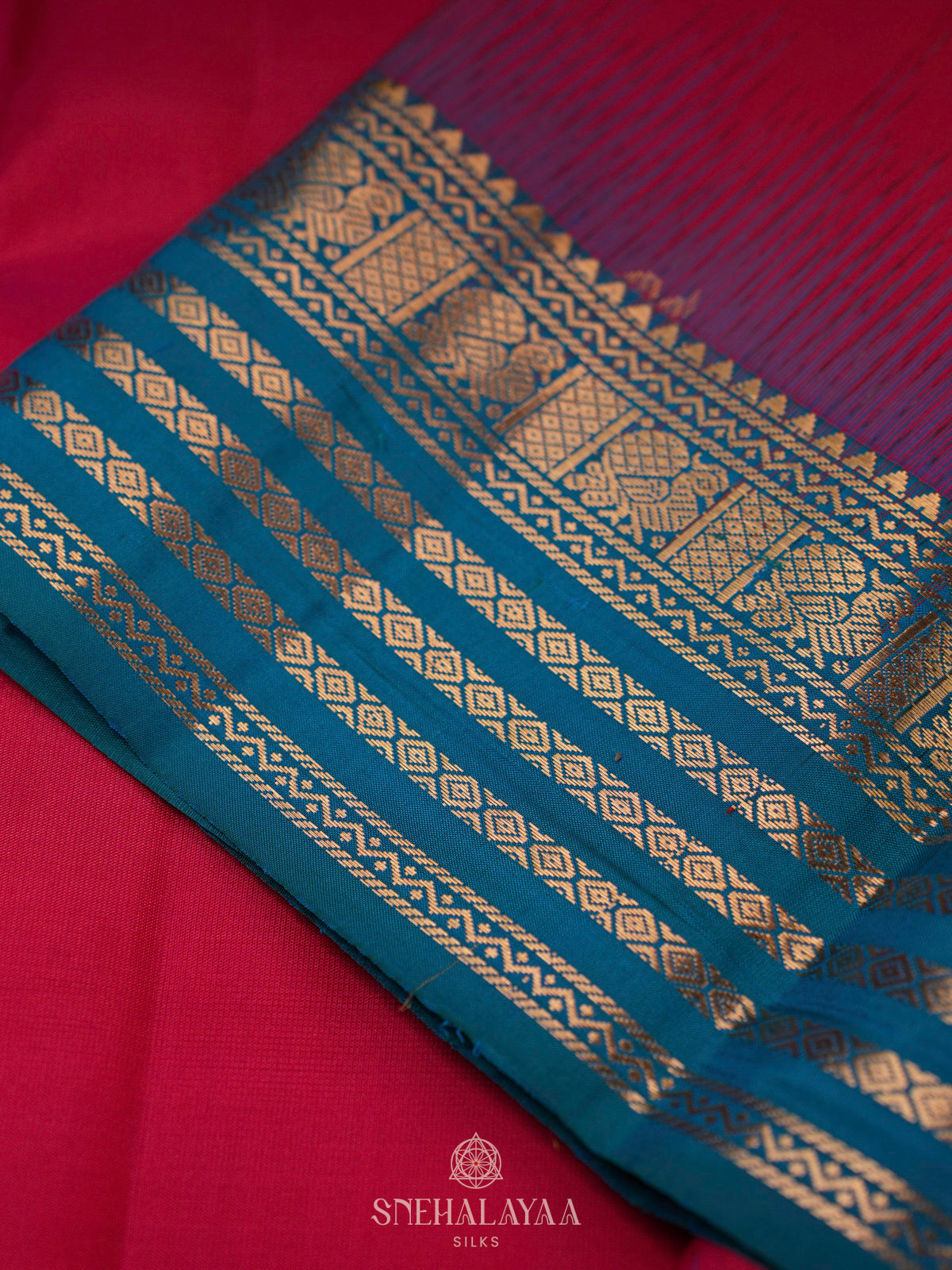 Ruby Red Kanjivaram Silk Saree