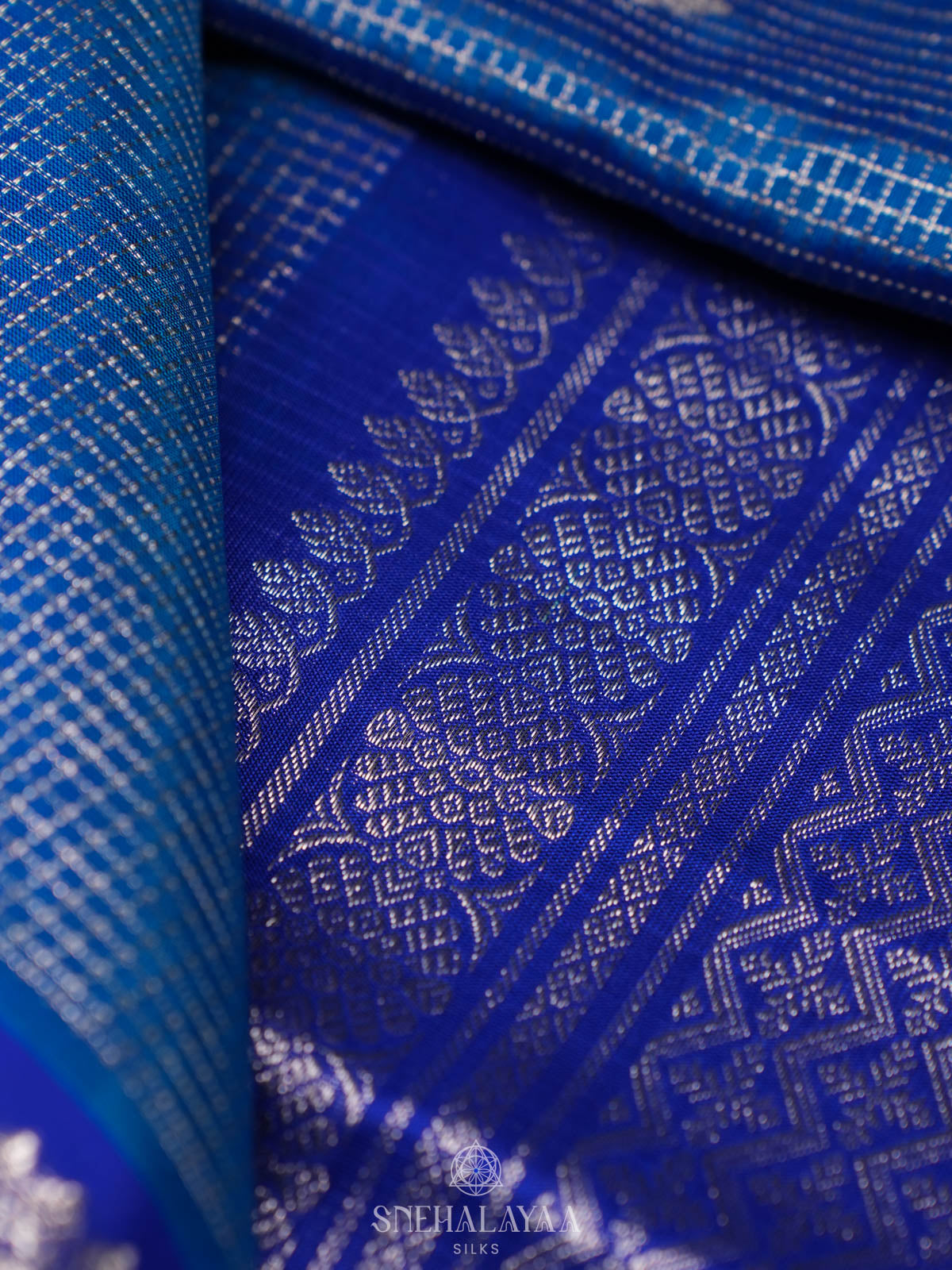 Blue Venkatagiri Silk Saree