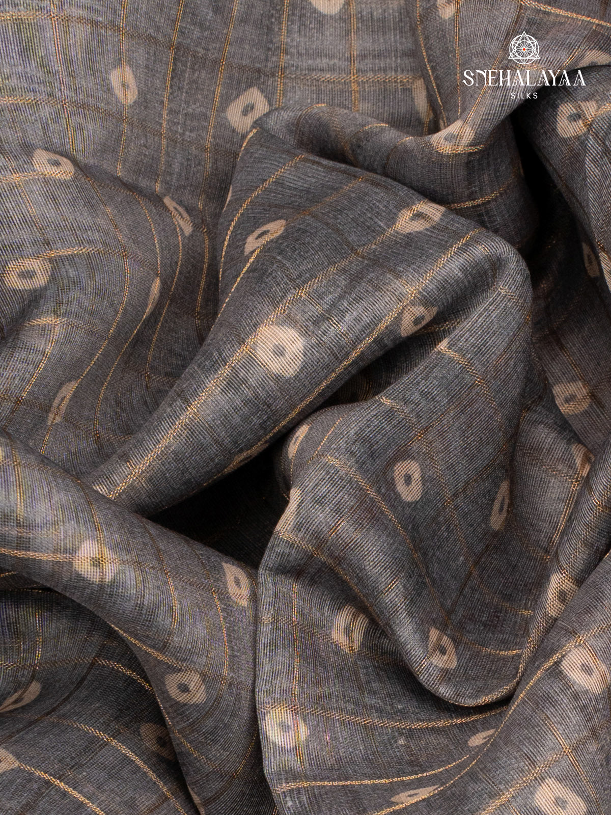 Grey Madhubani Saree