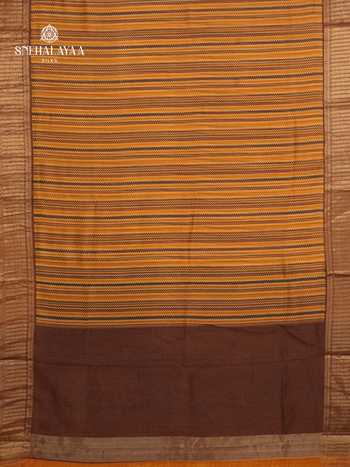 Mustard Yellow Chanderi Saree