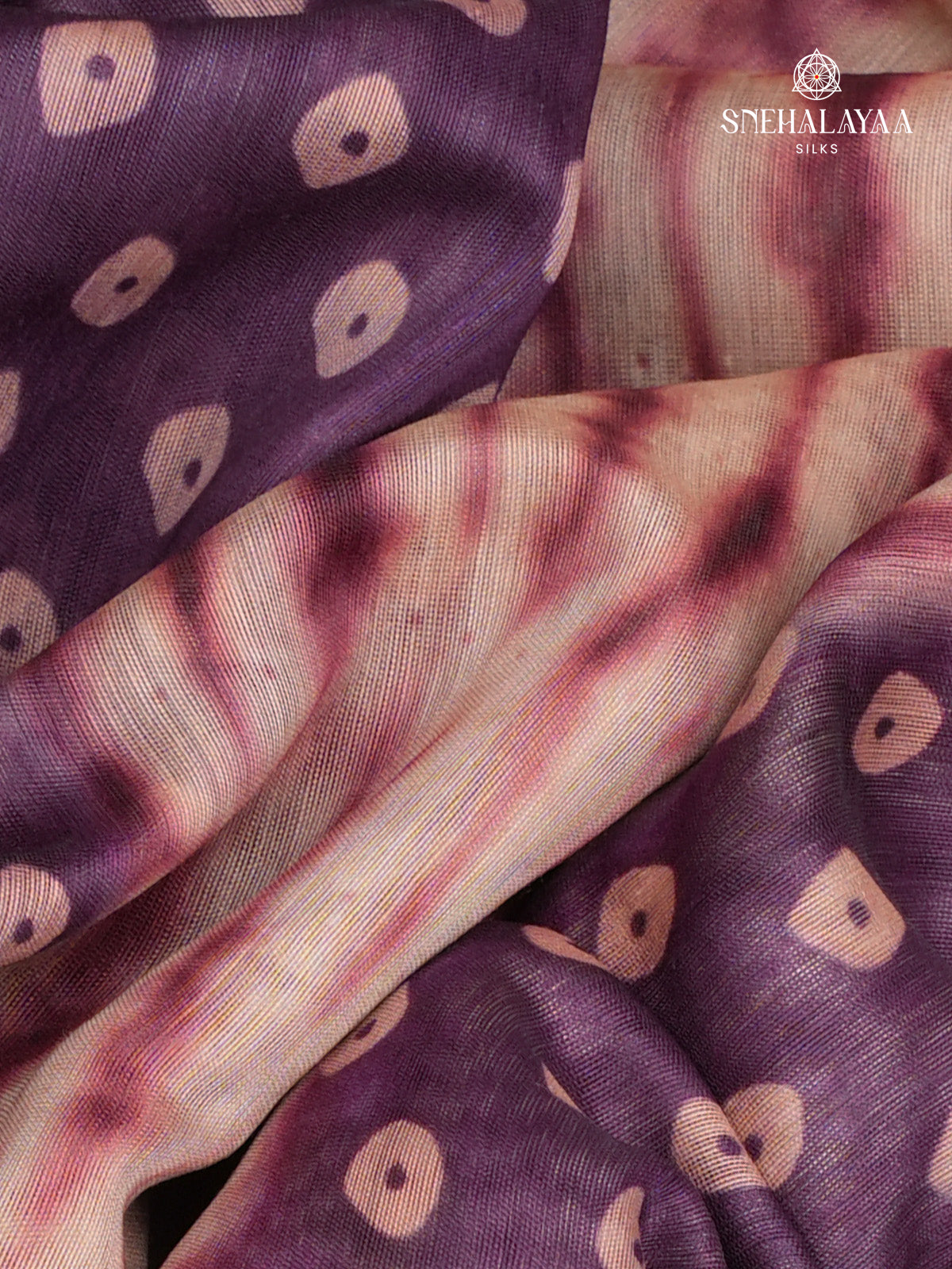 Purple Linen Embroidery Saree