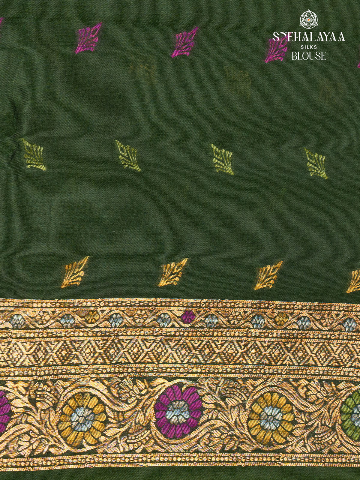 Orange Ikat Silk Saree