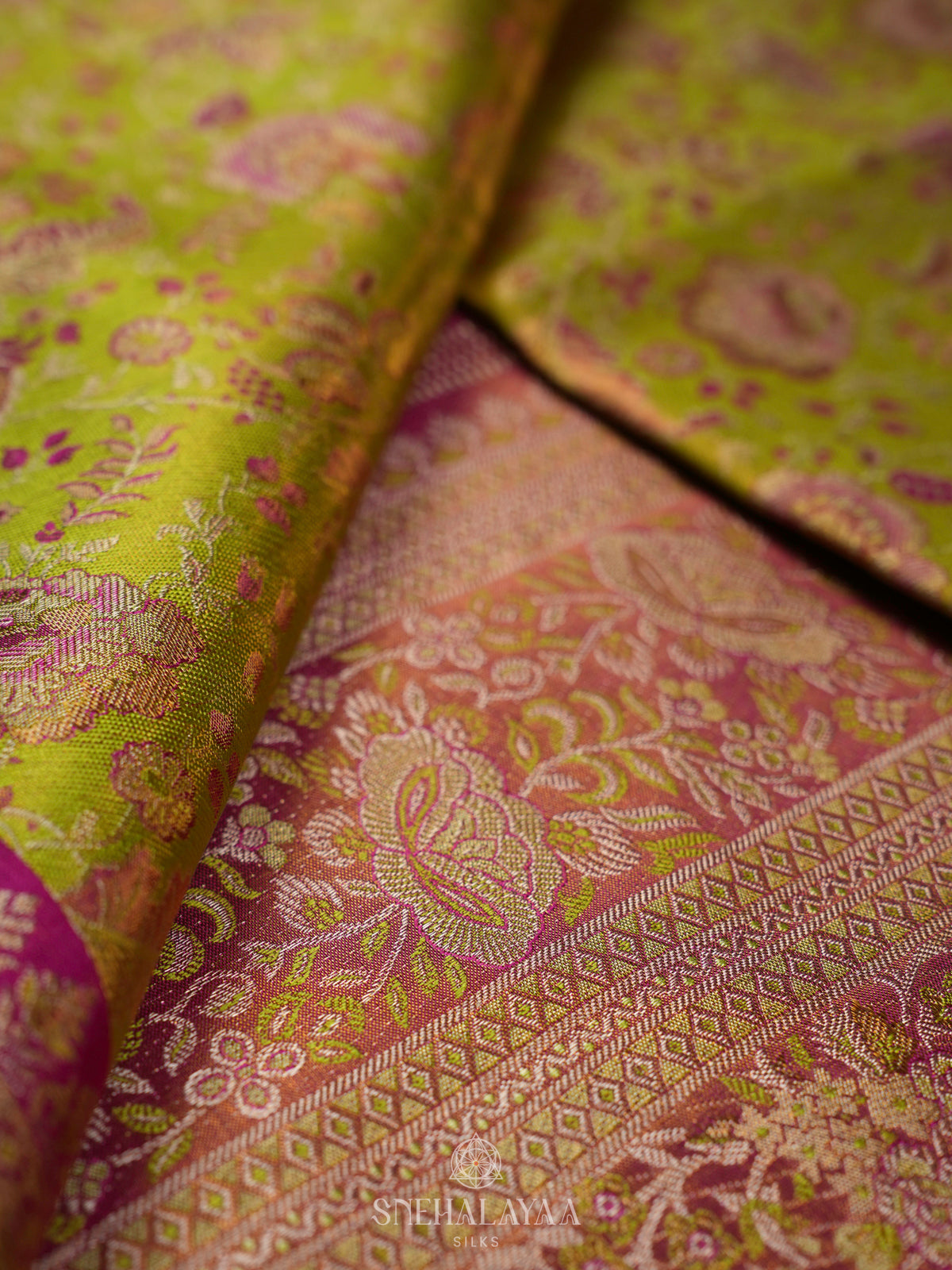 Pista Green Kanjivaram Silk Saree
