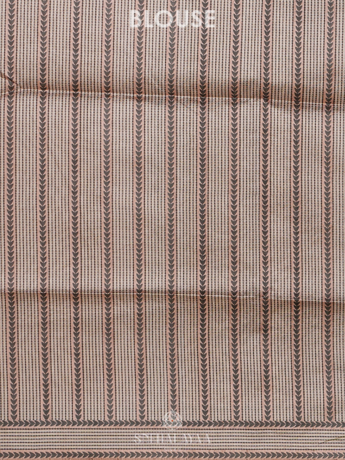 Orange Tussar Embroidery Saree