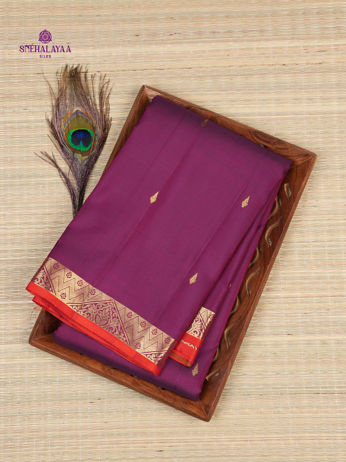Purple Kanjivaram Silk Saree
