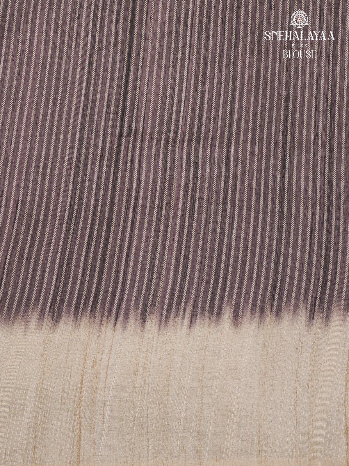 Plum Tussar Embroidery Saree