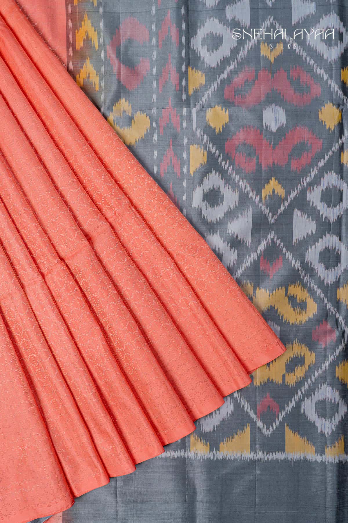 Peach Soft Silk Saree