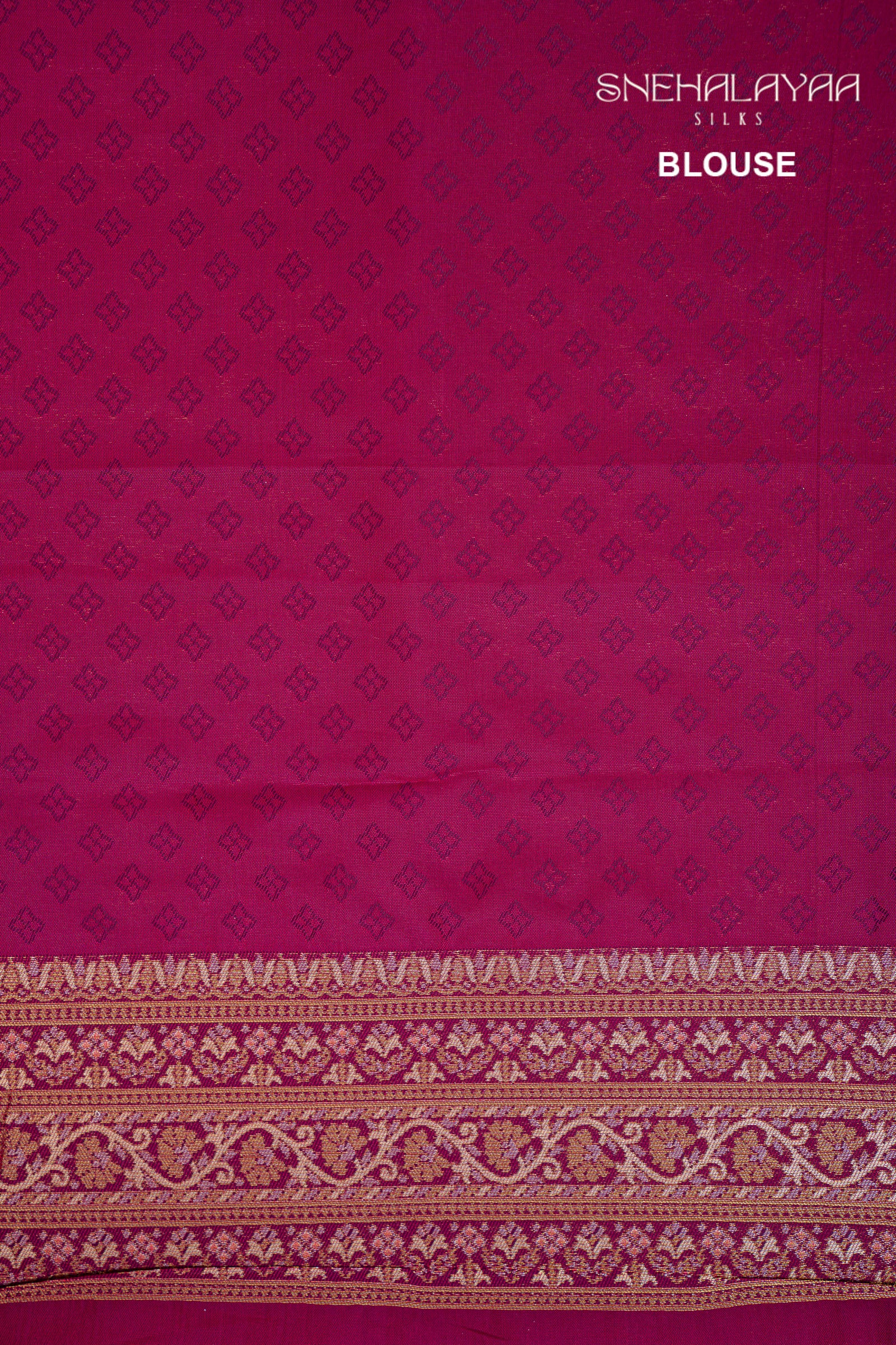 Fuchsia Pink Semi Banaras Silk Saree