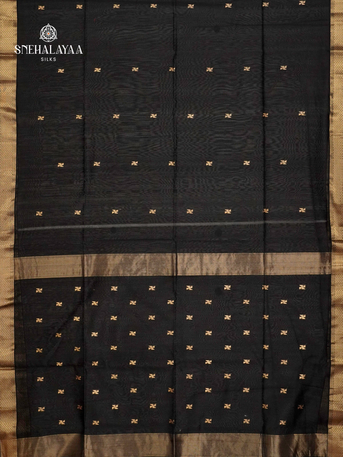 Black Maheshwari Silk Cotton Saree