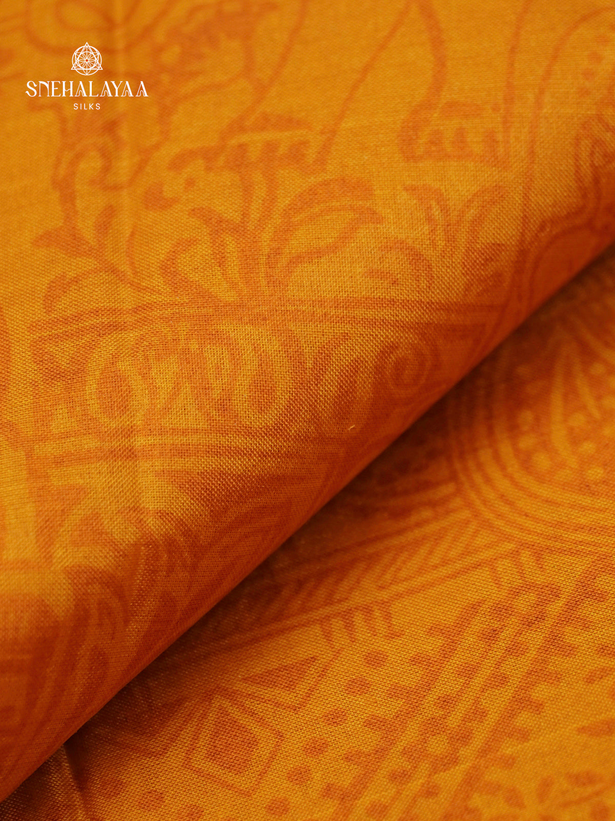 Mango Yellow Printed Saree