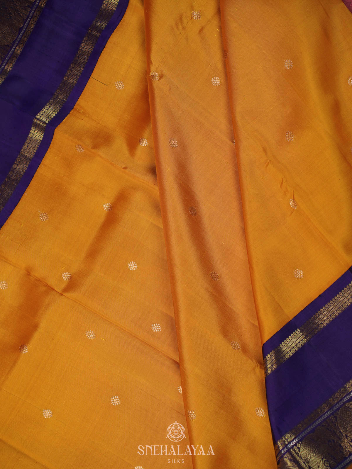 Yellow Kanjivaram Silk Saree