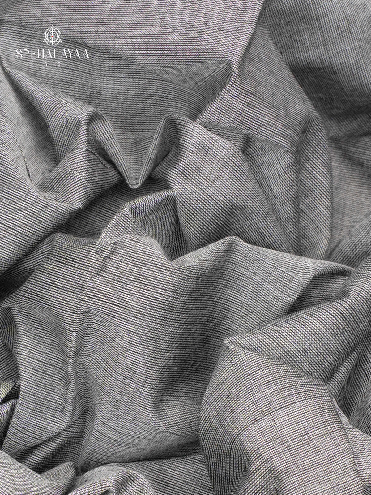 Ash Grey Chettinad Cotton Saree