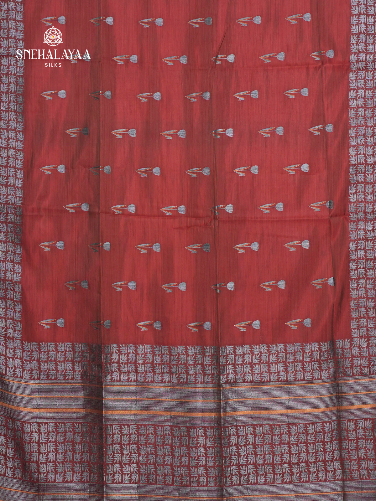 Maroon Dola Silk Saree