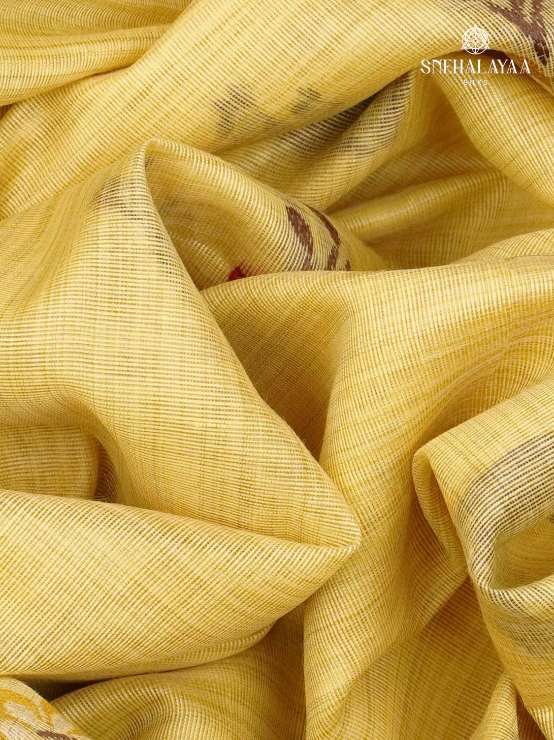 Pastel Yellow Munga Cotton Saree