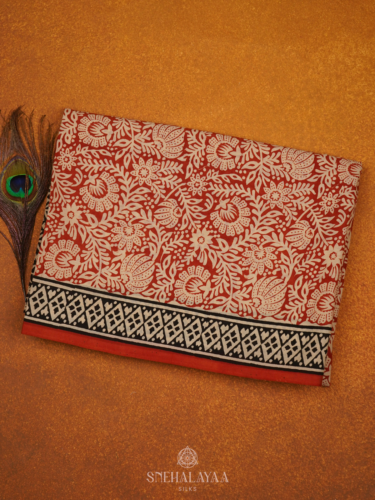 Maroon Jaipur Cotton Saree