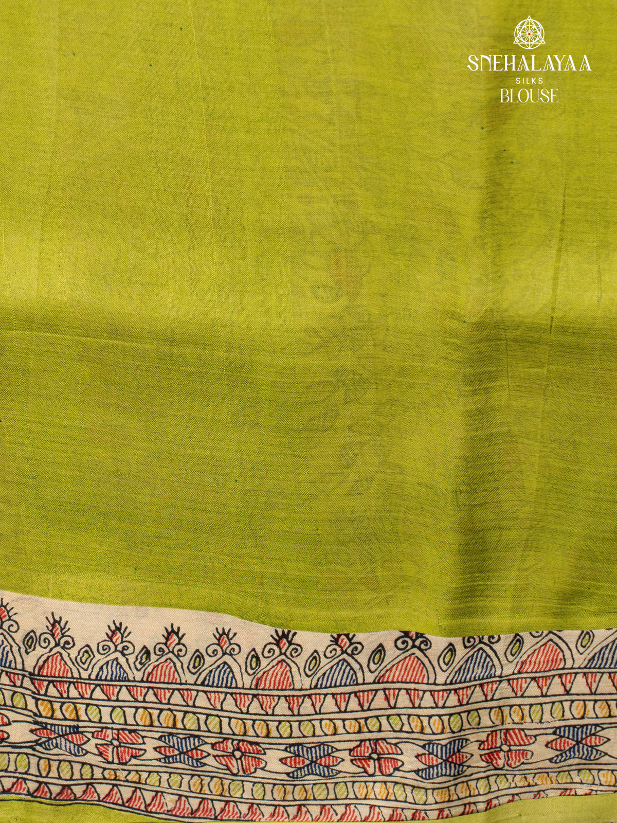Green Printed Tussar Saree