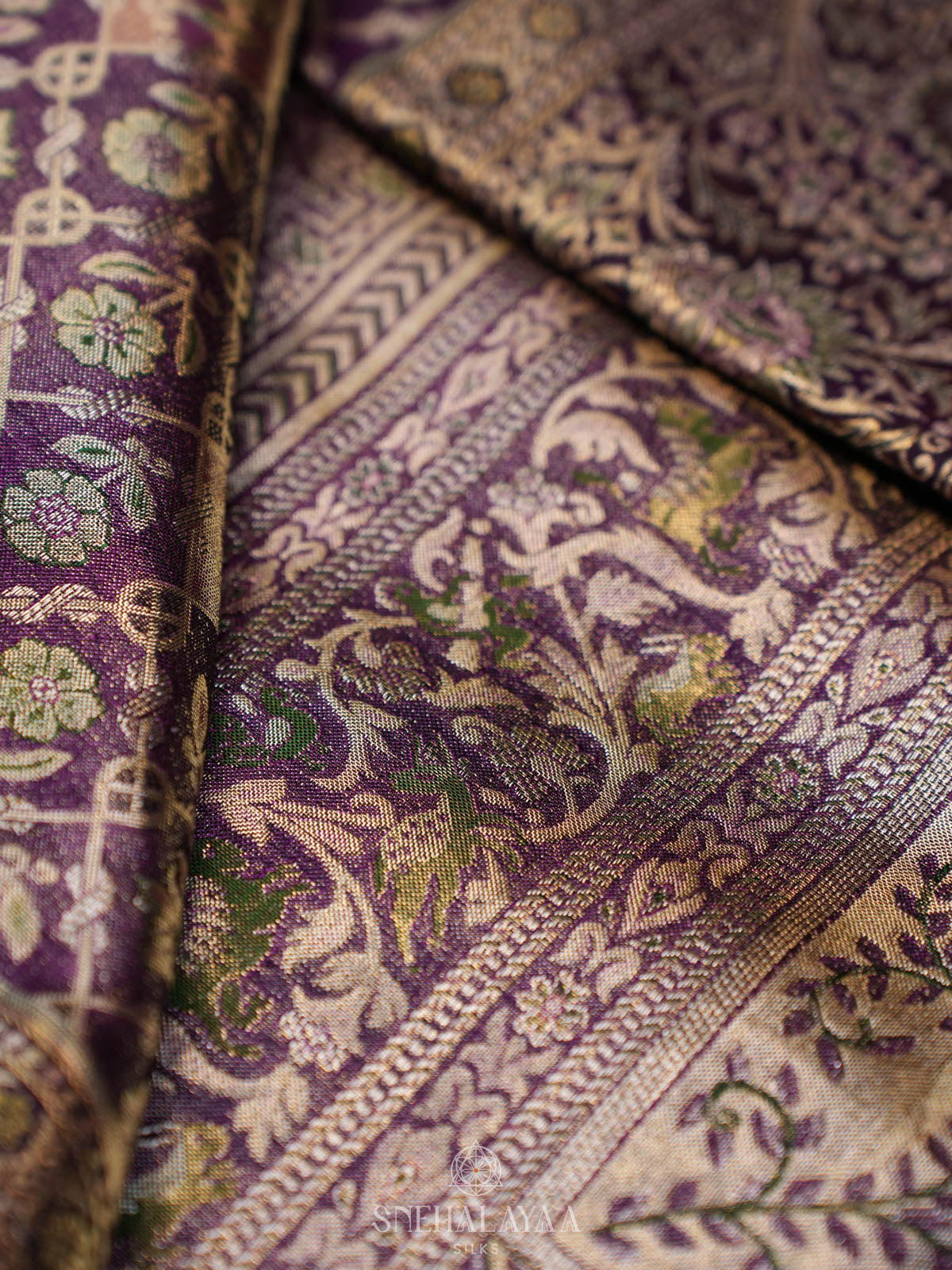 Purple Kanjivaram Silk Saree
