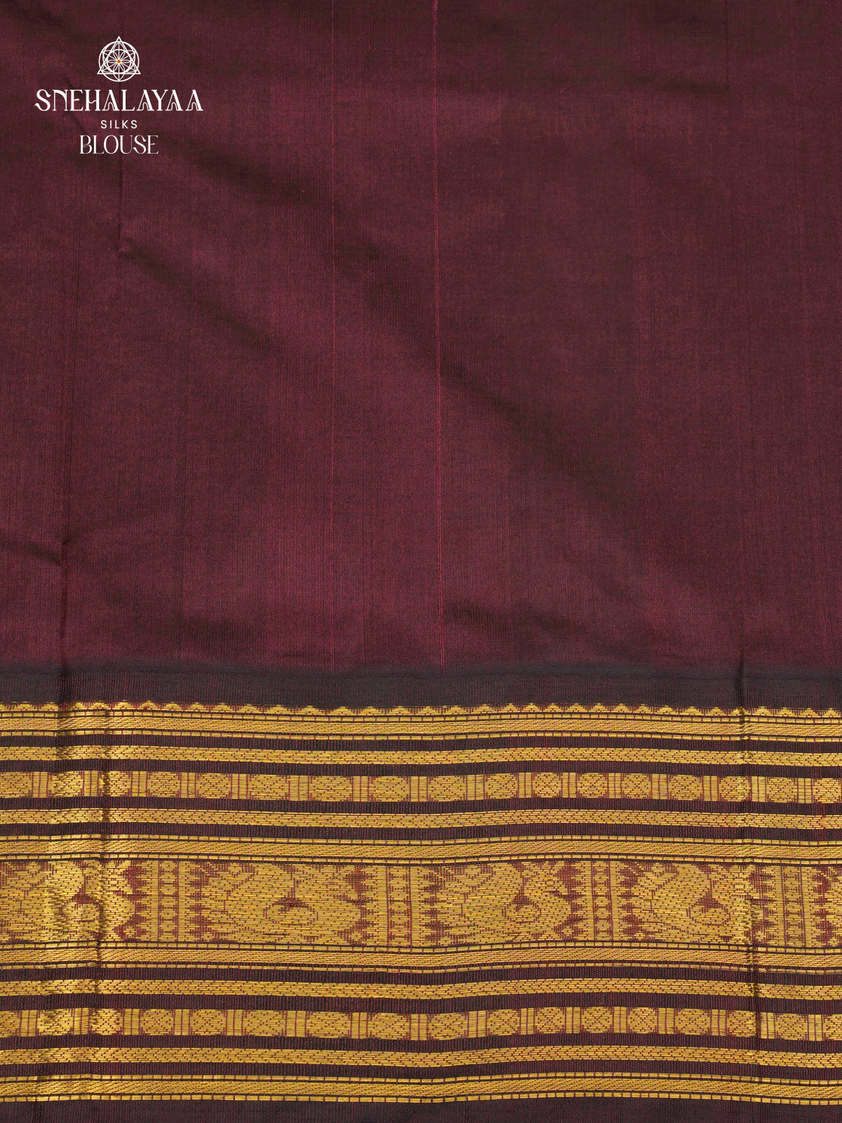 Golden Mustard Kuppadam Silk Cotton Saree with Coffee Brown Zari Border