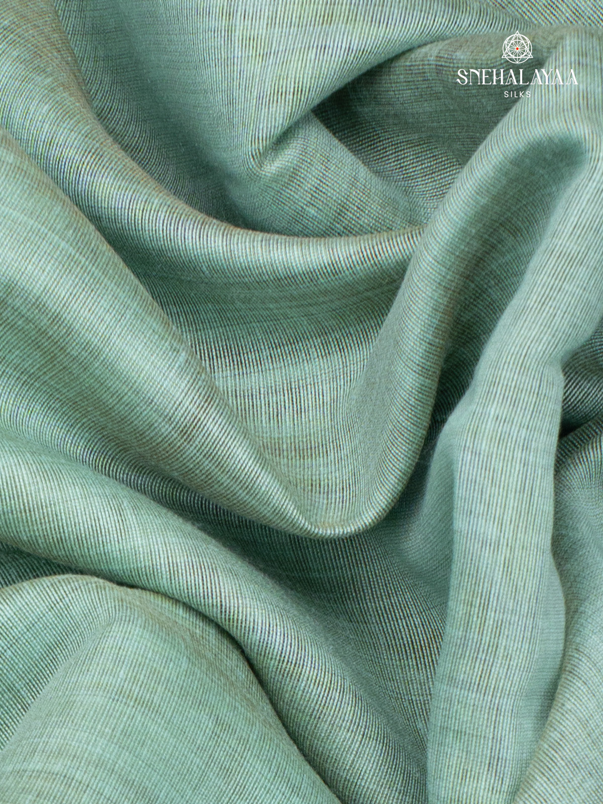 Pale Aqua Munga Cotton Saree
