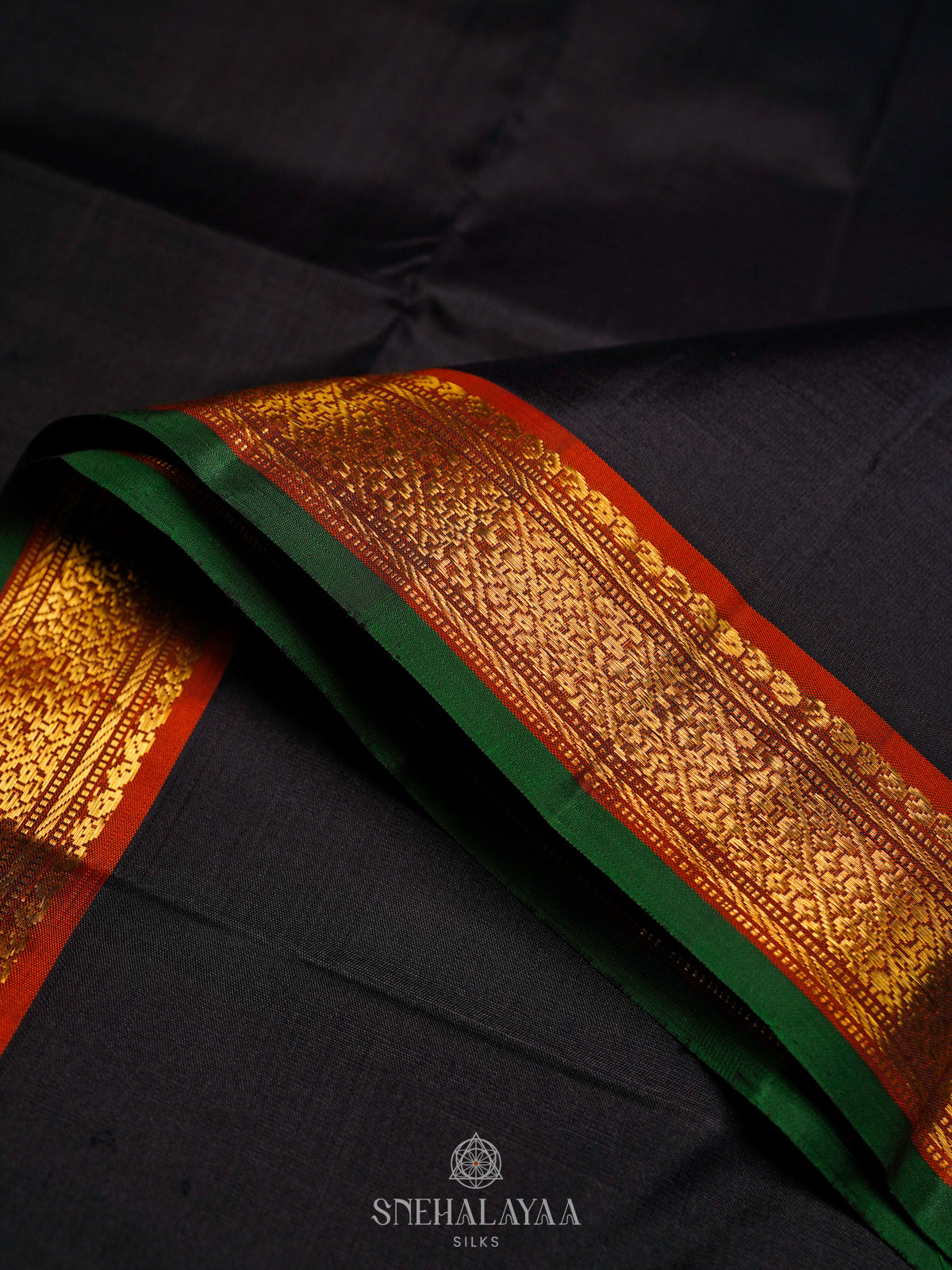 Black Kanjivaram Silk Saree