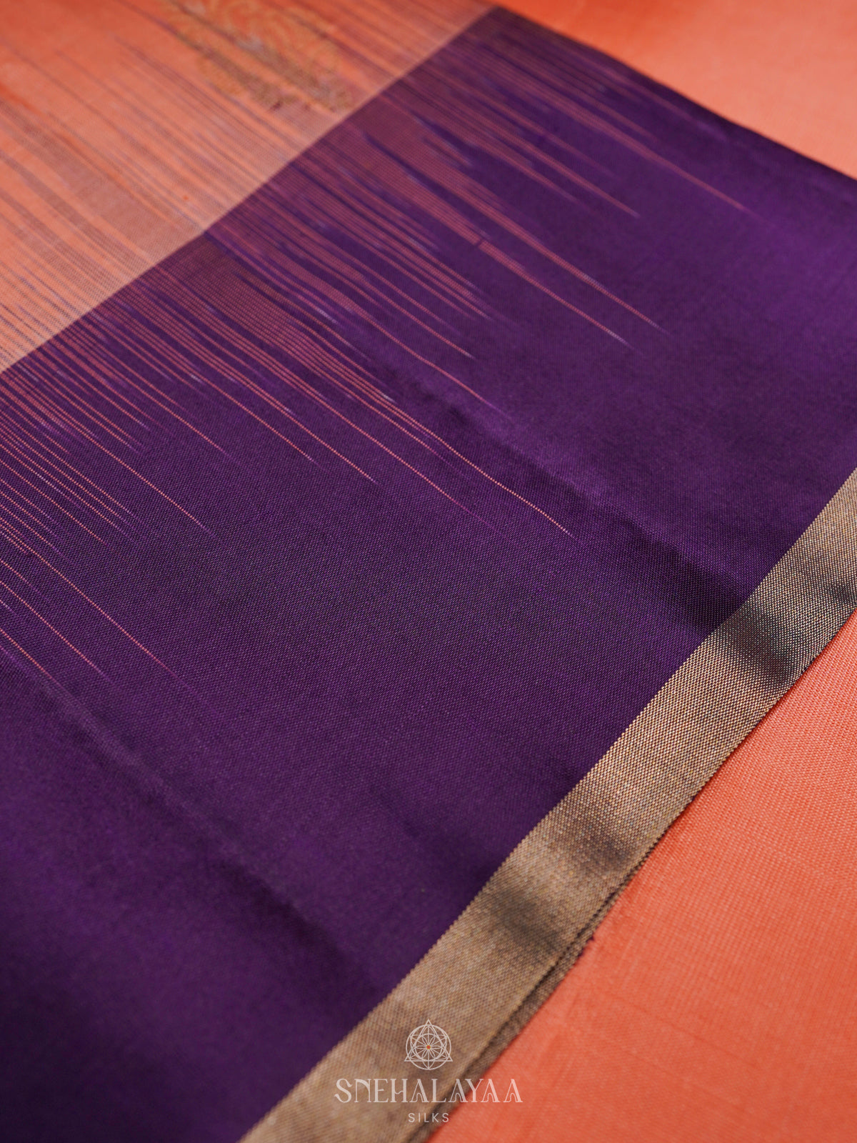 Peach Soft Silk Saree