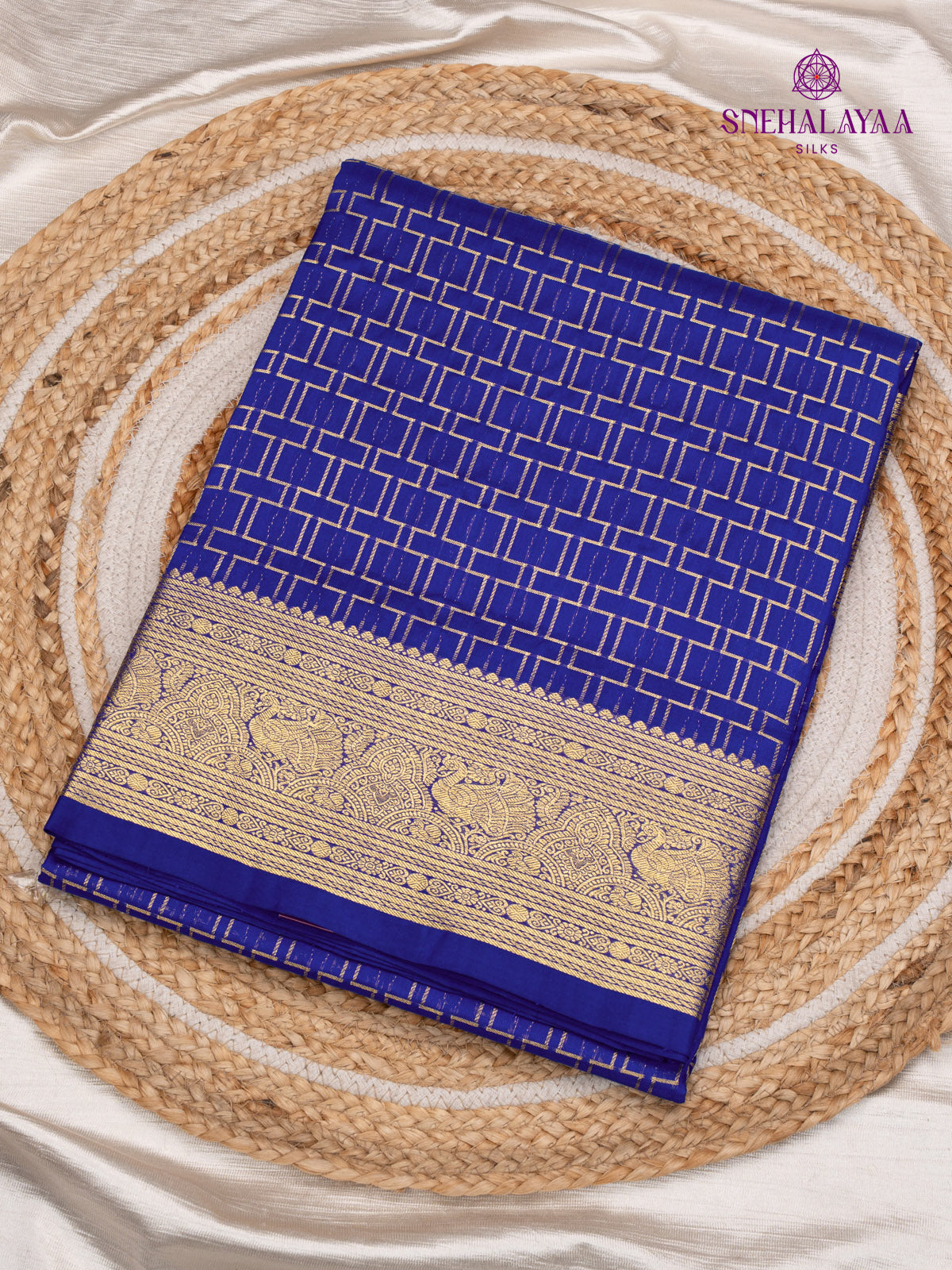 Blue Venkatagiri Silk Saree