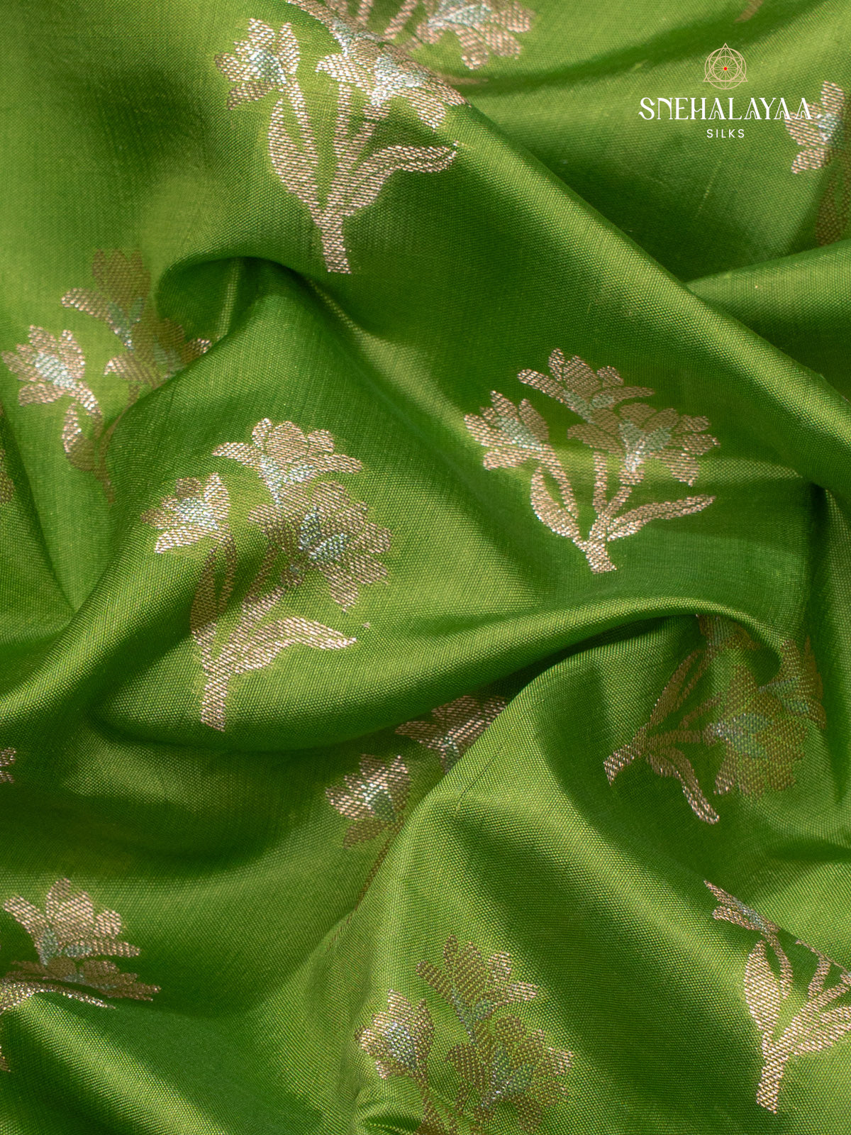Green Banaras Dupion Saree