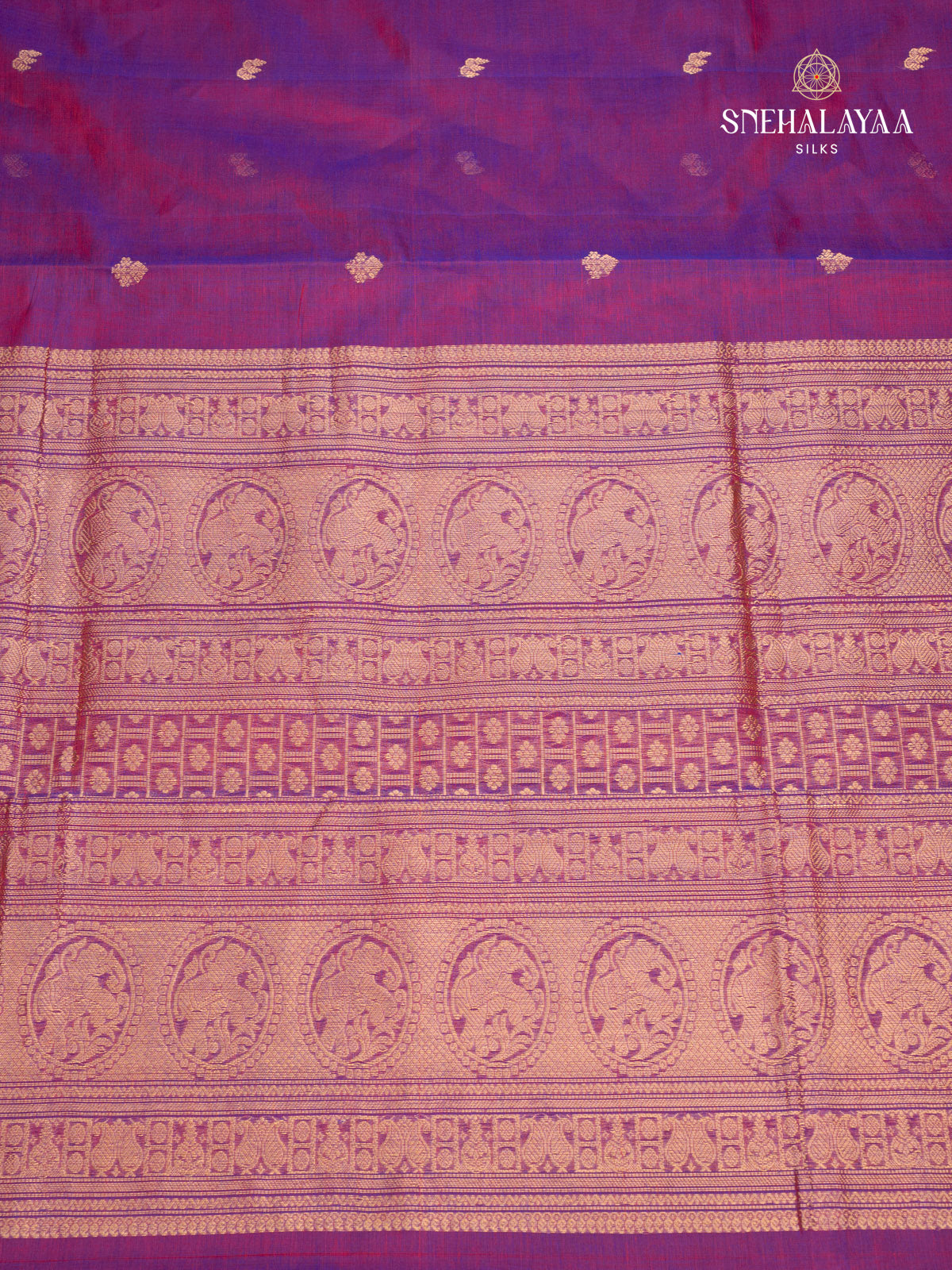 Purple Kanchi Silk Cotton Saree