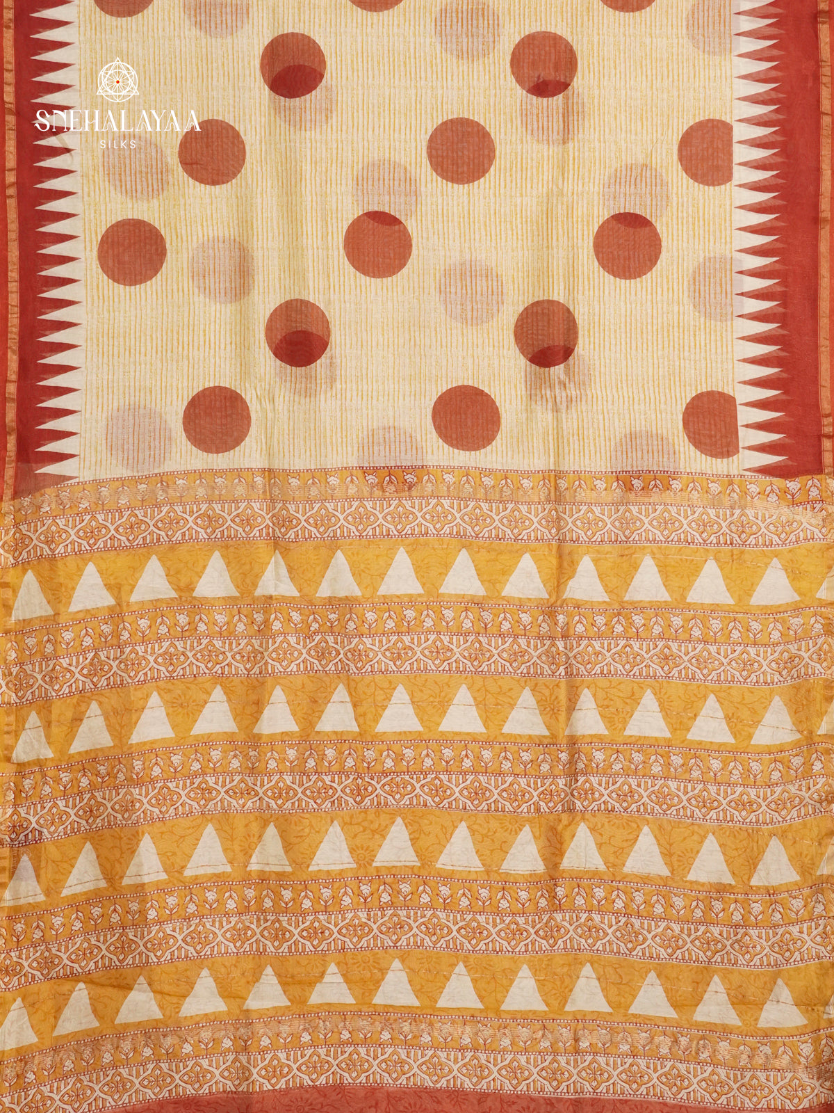 Cream Chanderi Saree