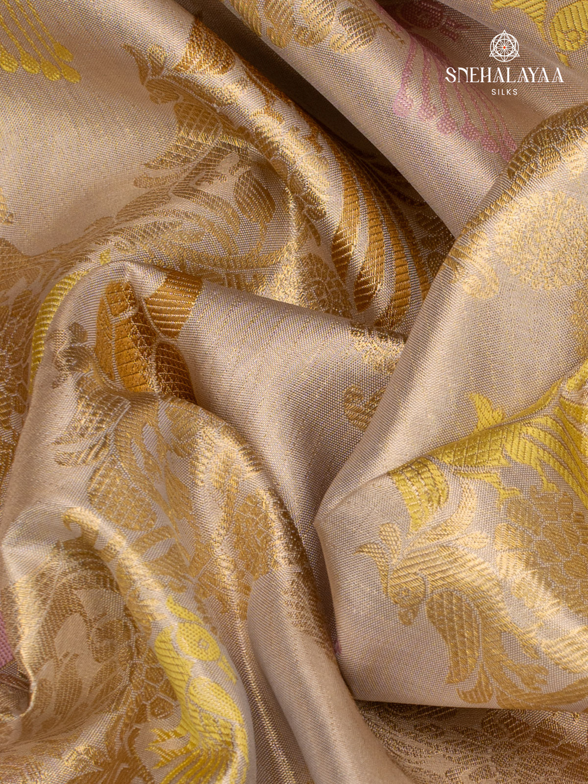 Peach Kanjivaram Silk Saree